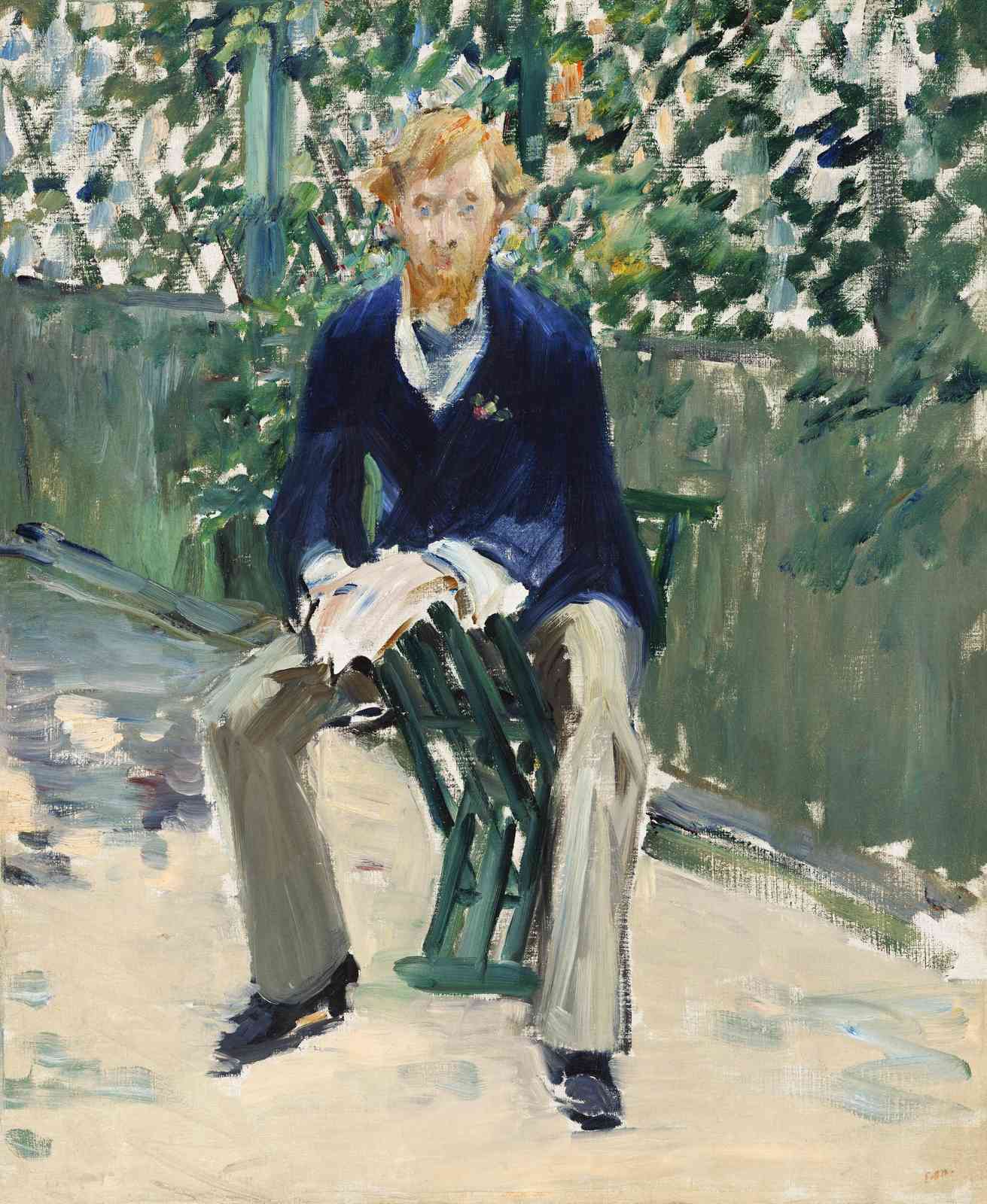 Man in Garden Impressionist Wall Art
