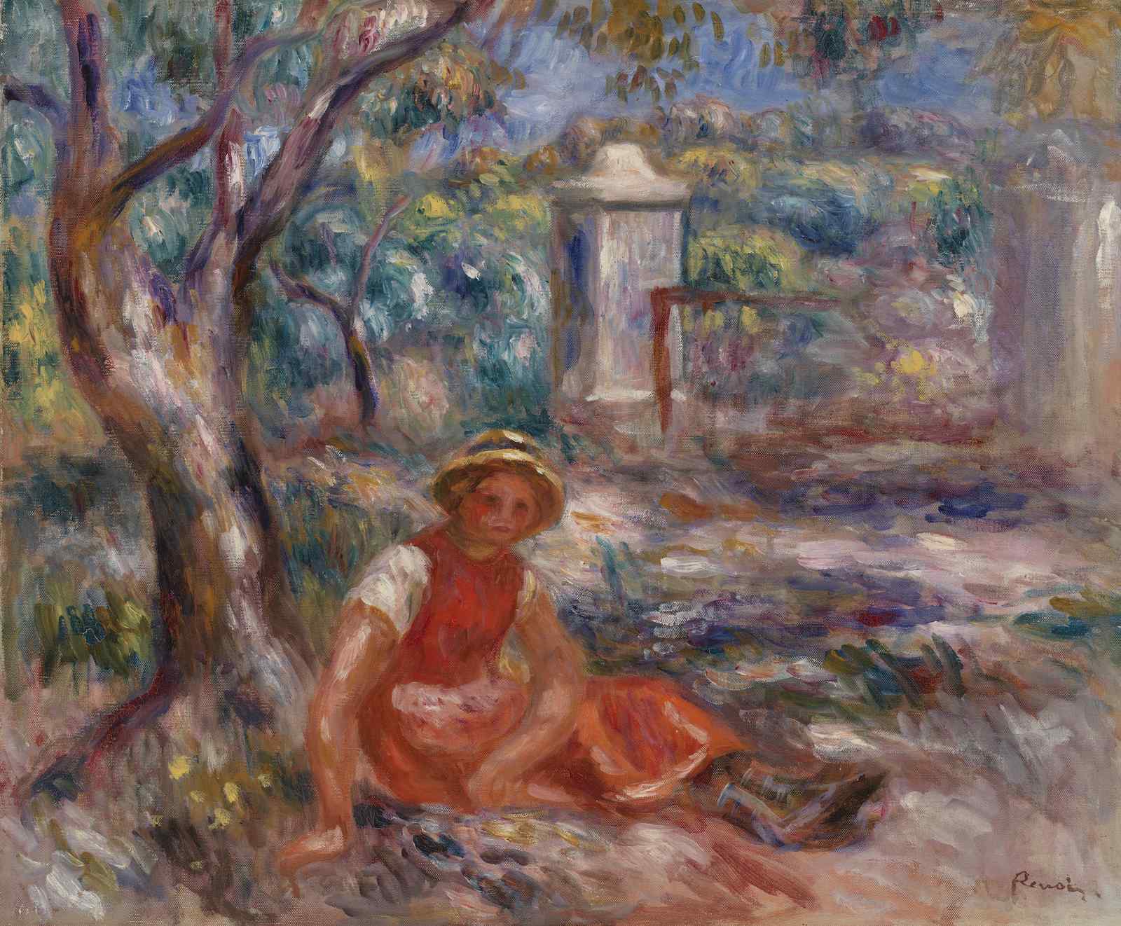 Renoir Girl in Garden Impressionist Wall Art