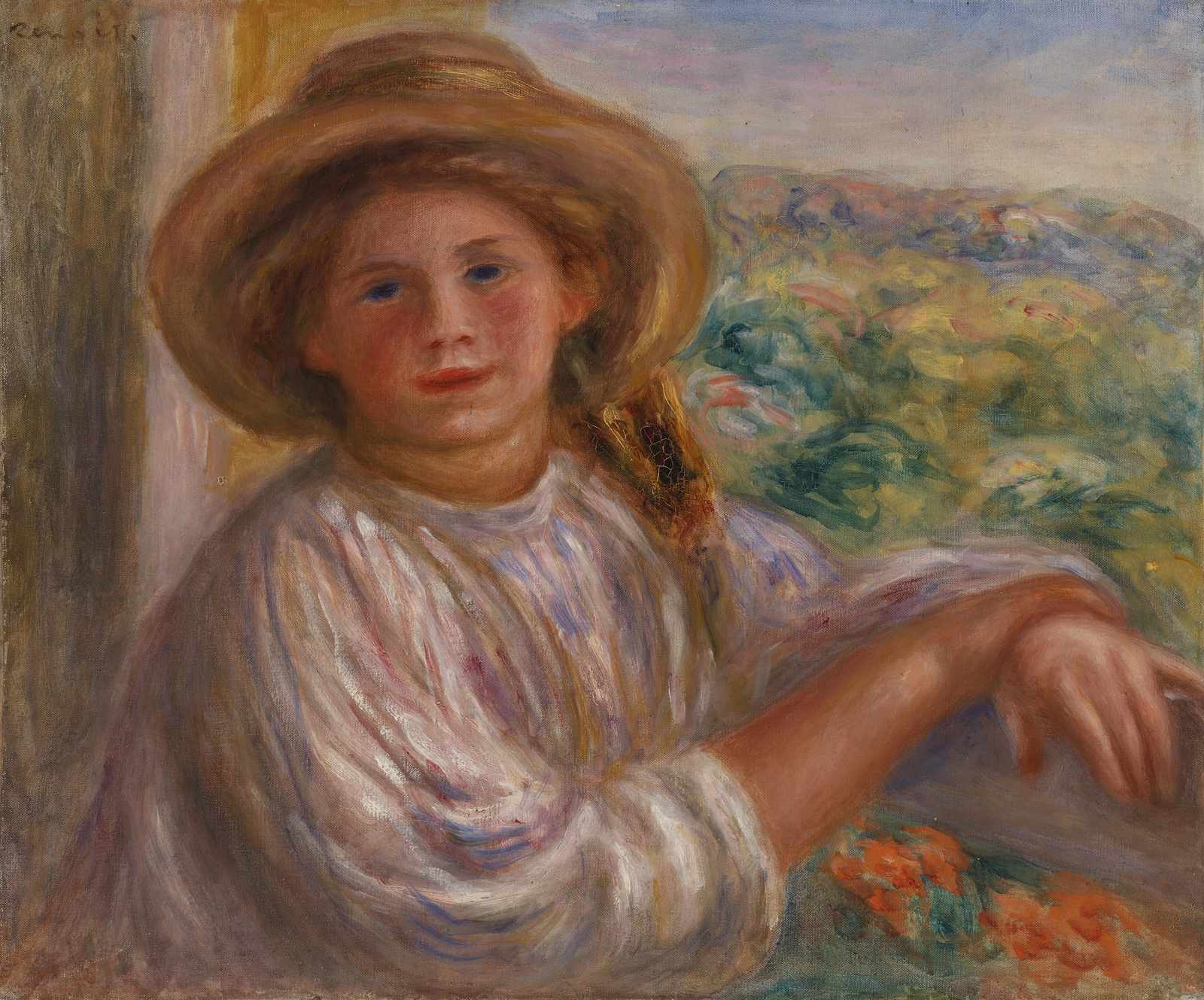 Renoir Young Girl with Hat Wall Art