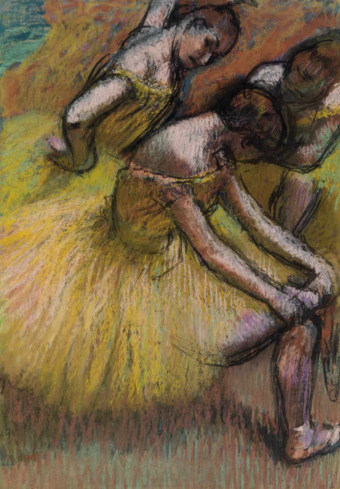 Yellow Tutu Dancers Impressionist Wall Art