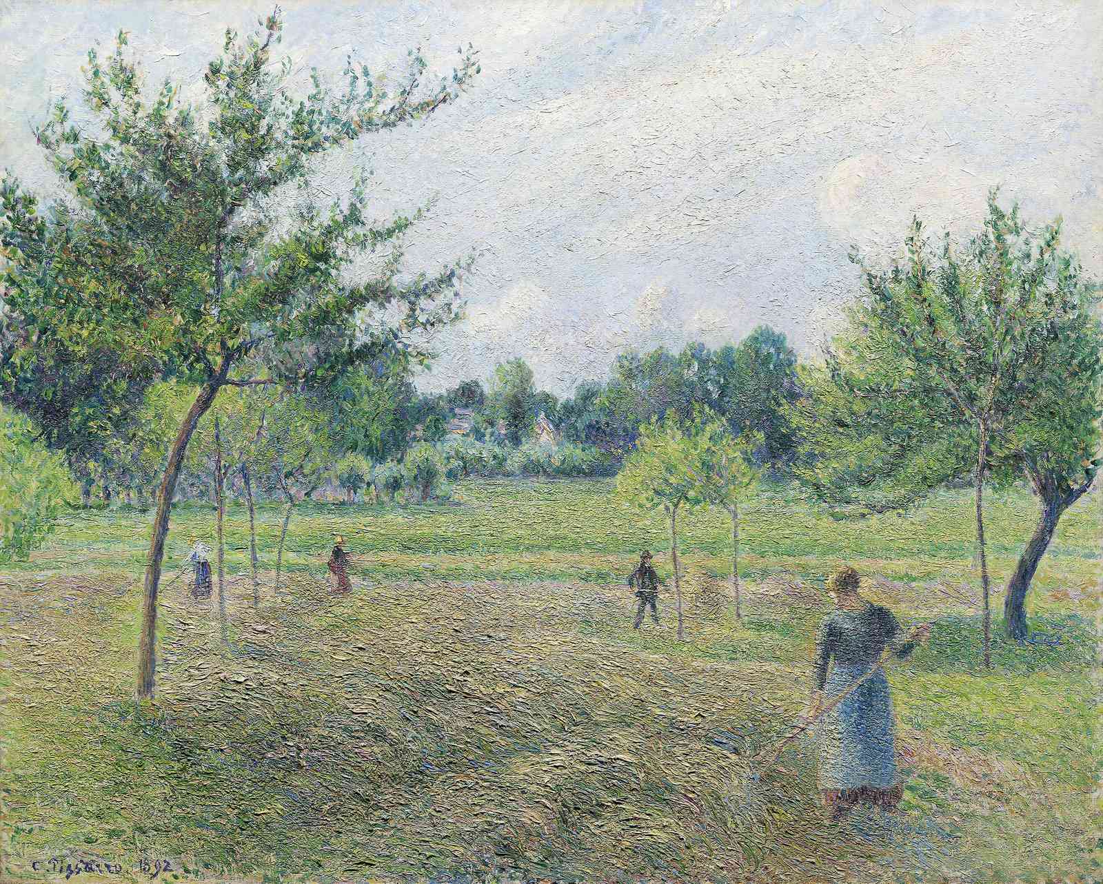Impressionist Landscape Haymaking Wall Art