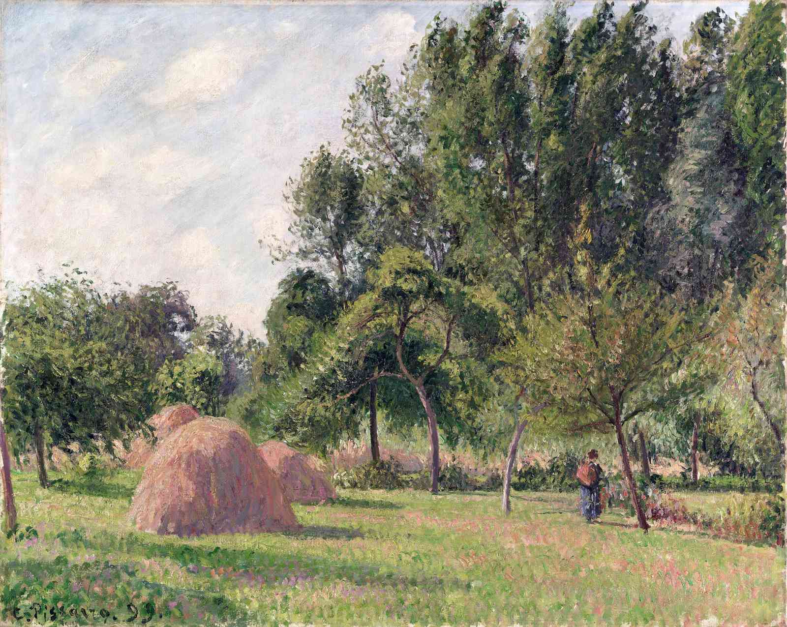 Haystacks in Summer Field Wall Art