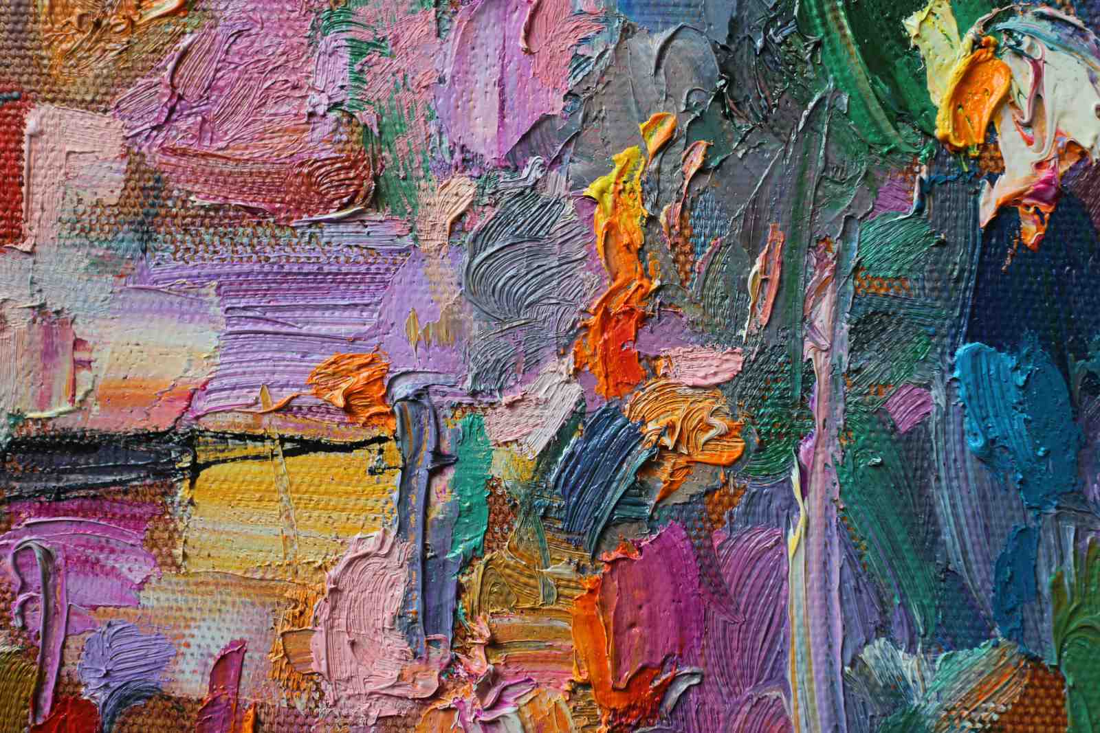 Textured Abstract Palette Knife Art Wall Art