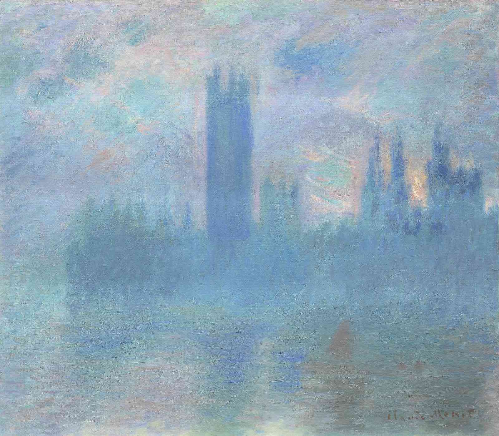 Monet's London Fog Wall Art for Serene Ambiance