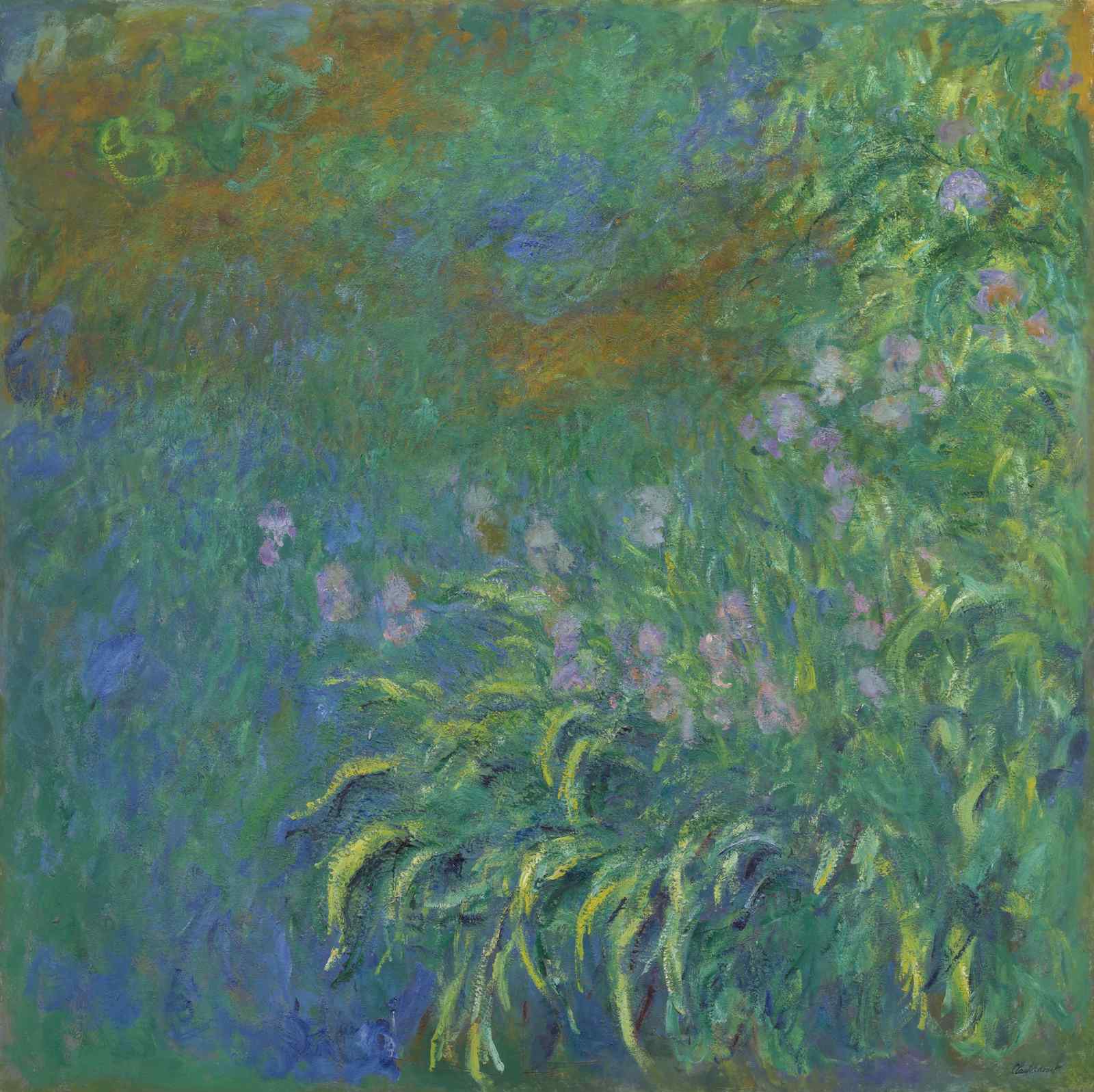 Monet's Irises: Serene Garden Wall Art