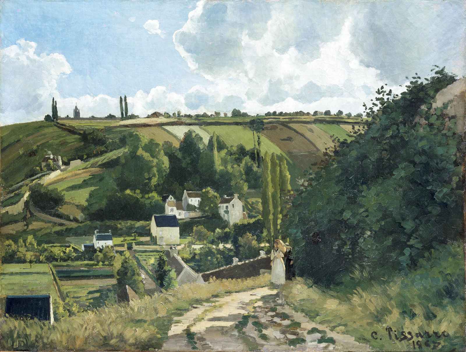 Impressionist Village Landscape Wall Art