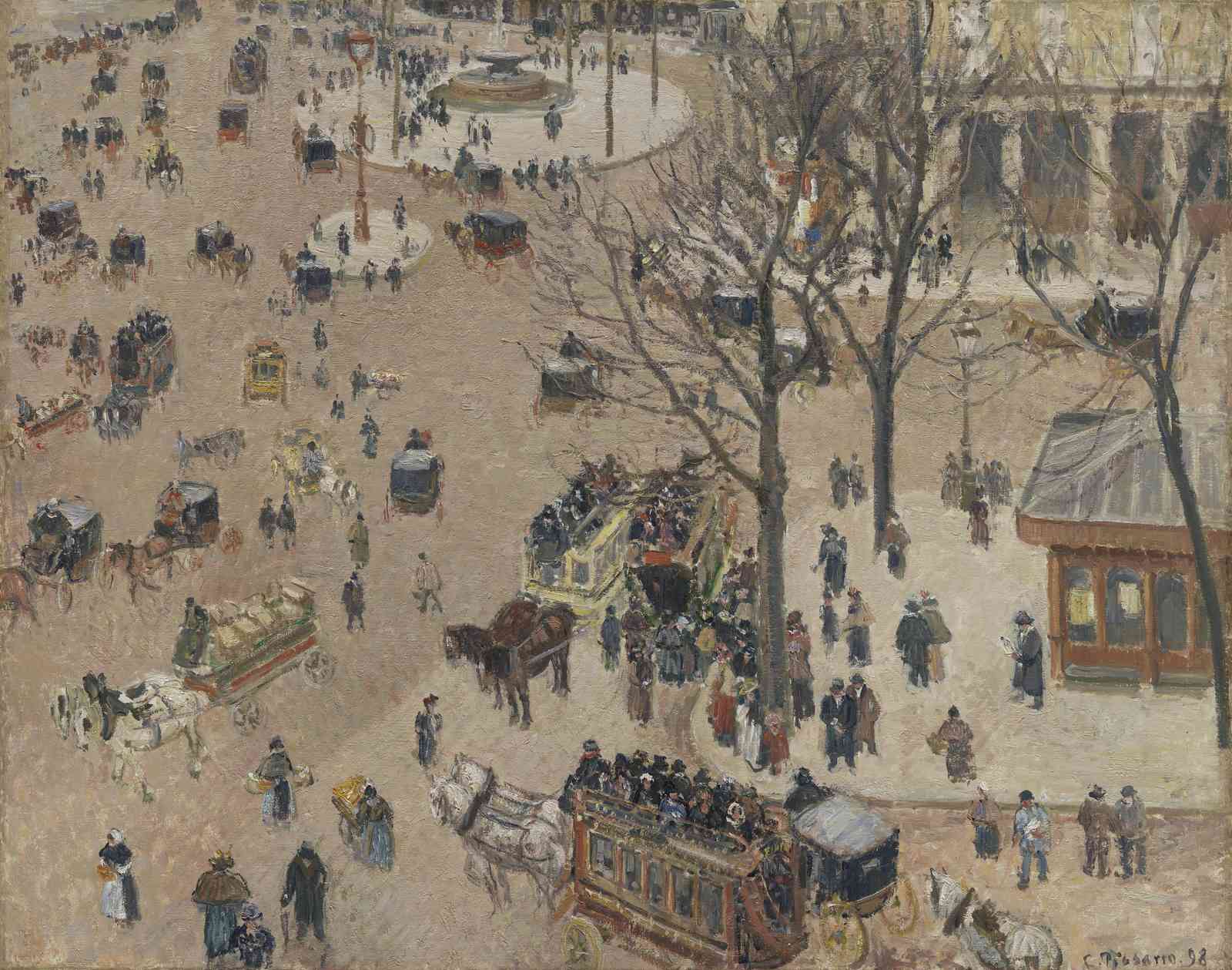 Parisian Street Scene Impressionist Wall Art