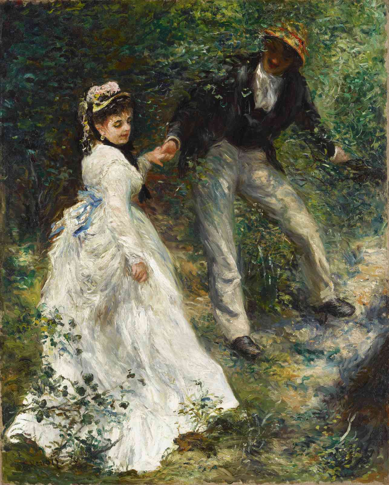 Impressionist Couple Stroll Wall Art | Romantic Art