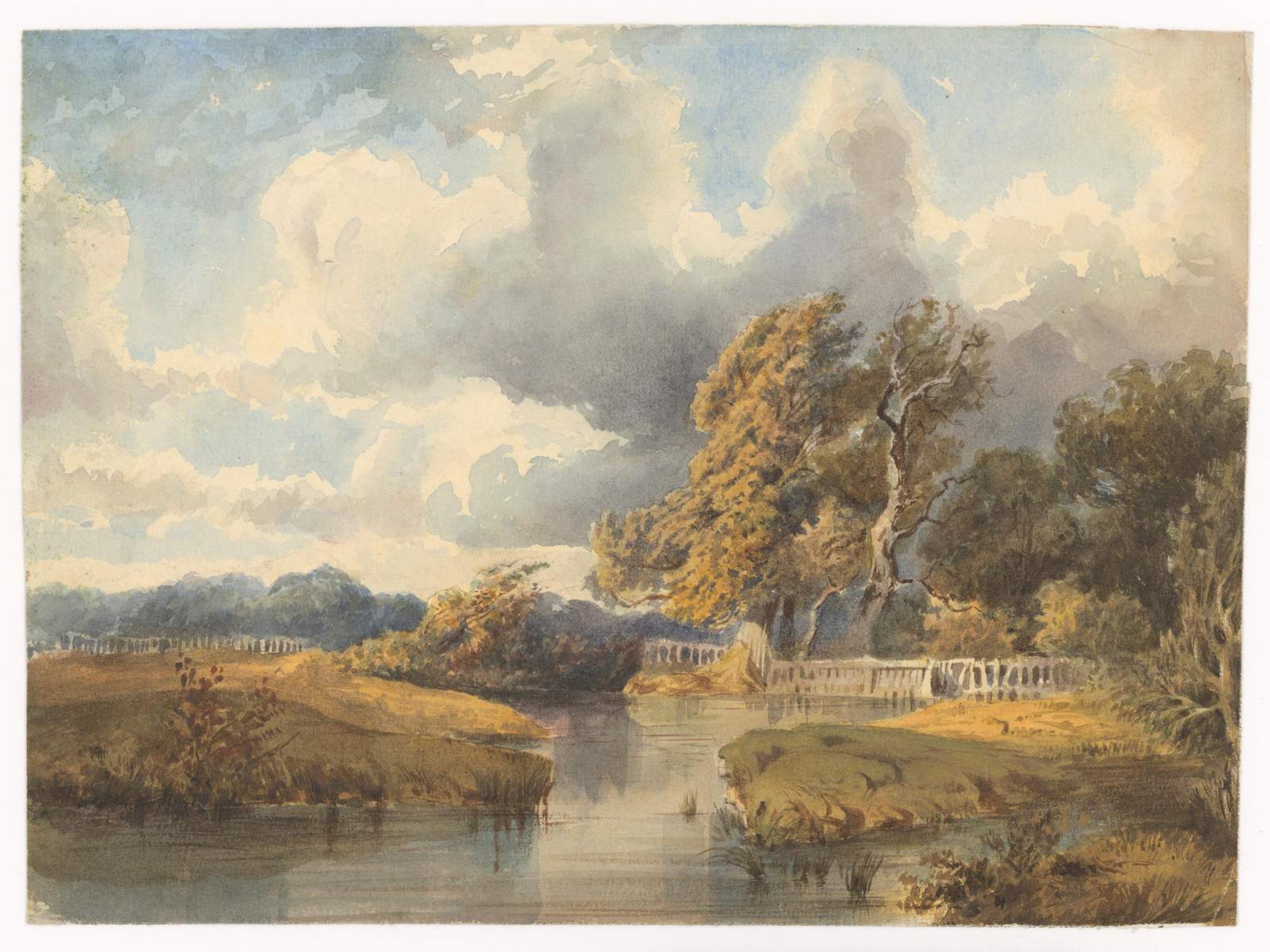 Serene Landscape River & Trees Wall Art