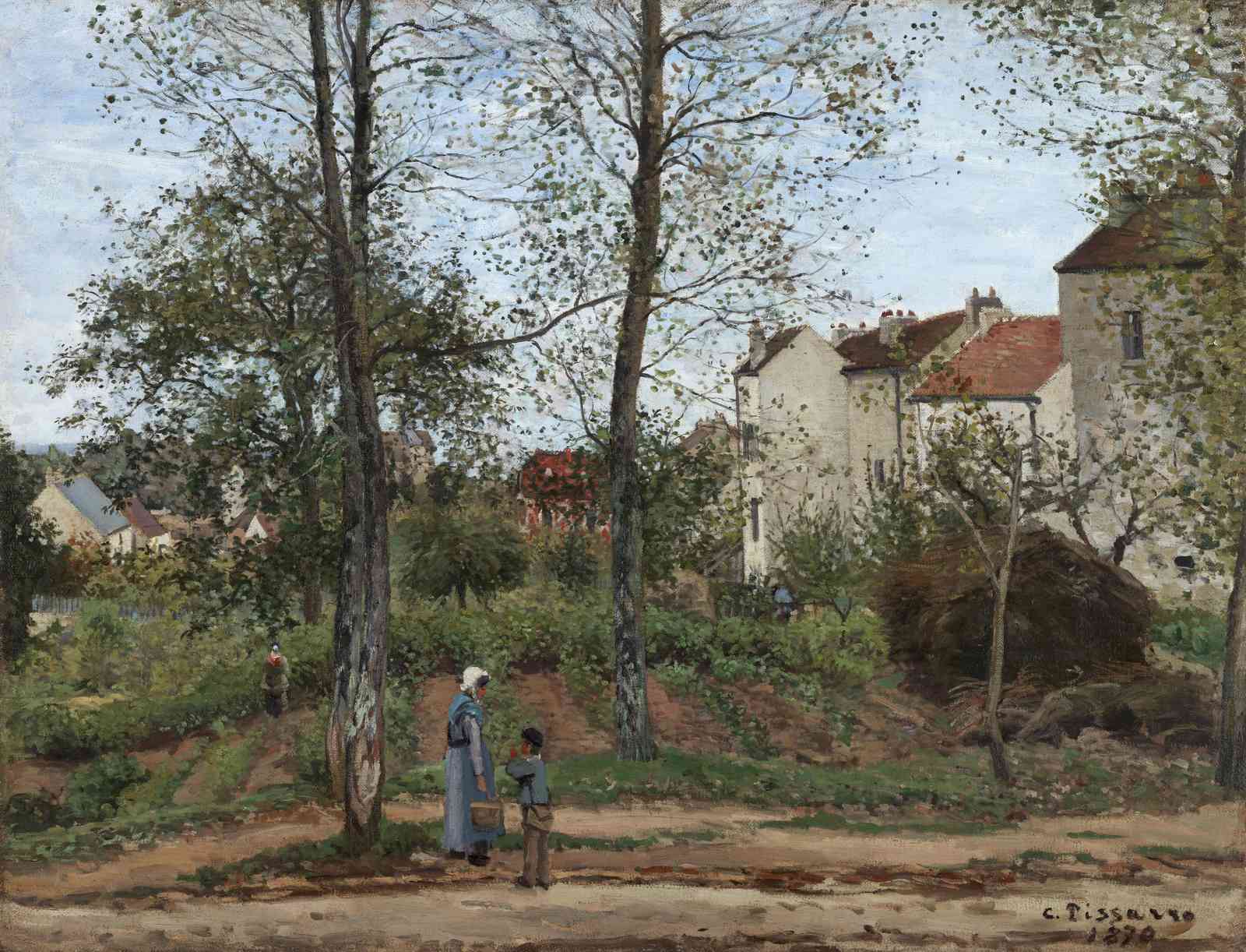 Impressionist Village Scene Wall Art