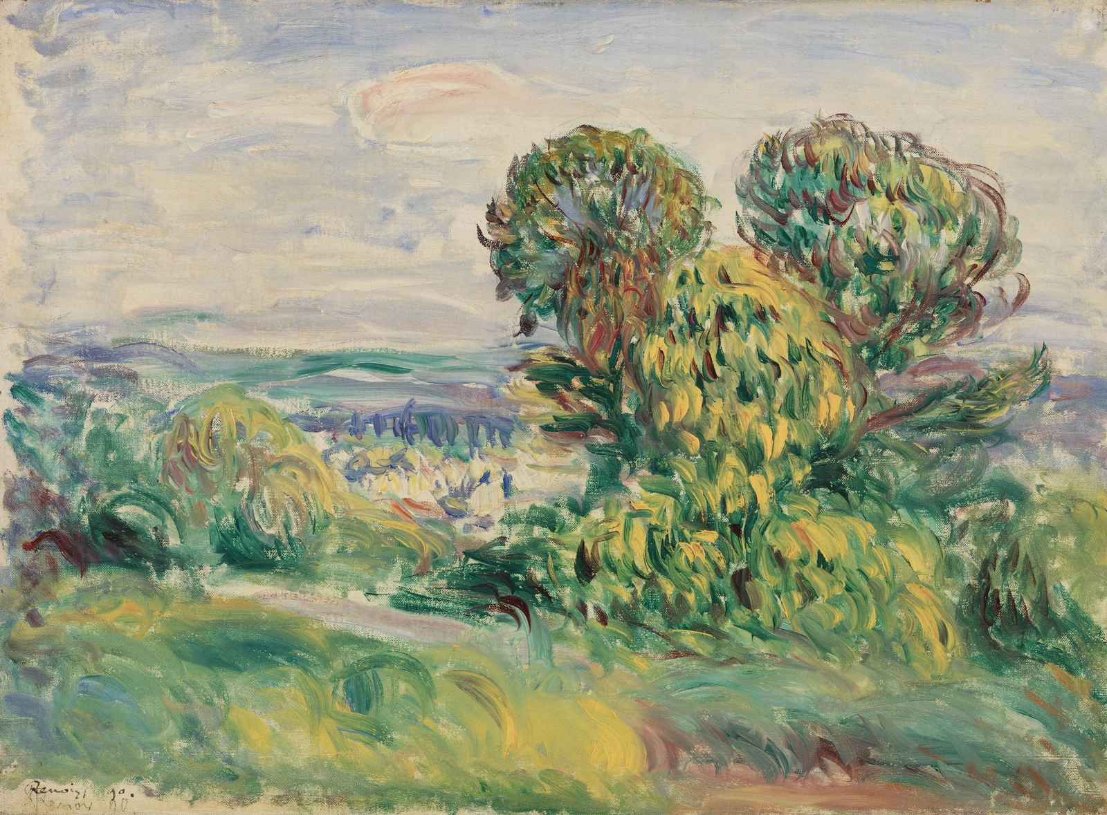 Impressionist Landscape Trees Wall Art