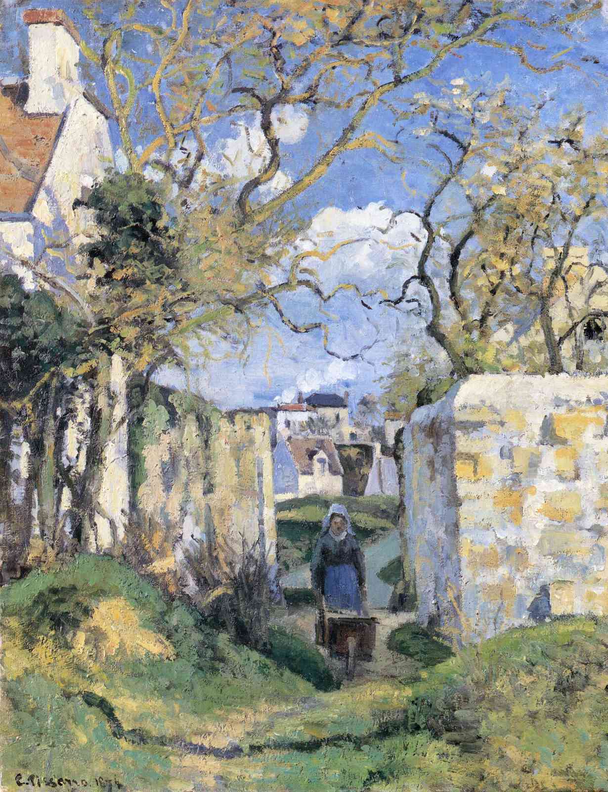 Impressionist Village Path Wall Art