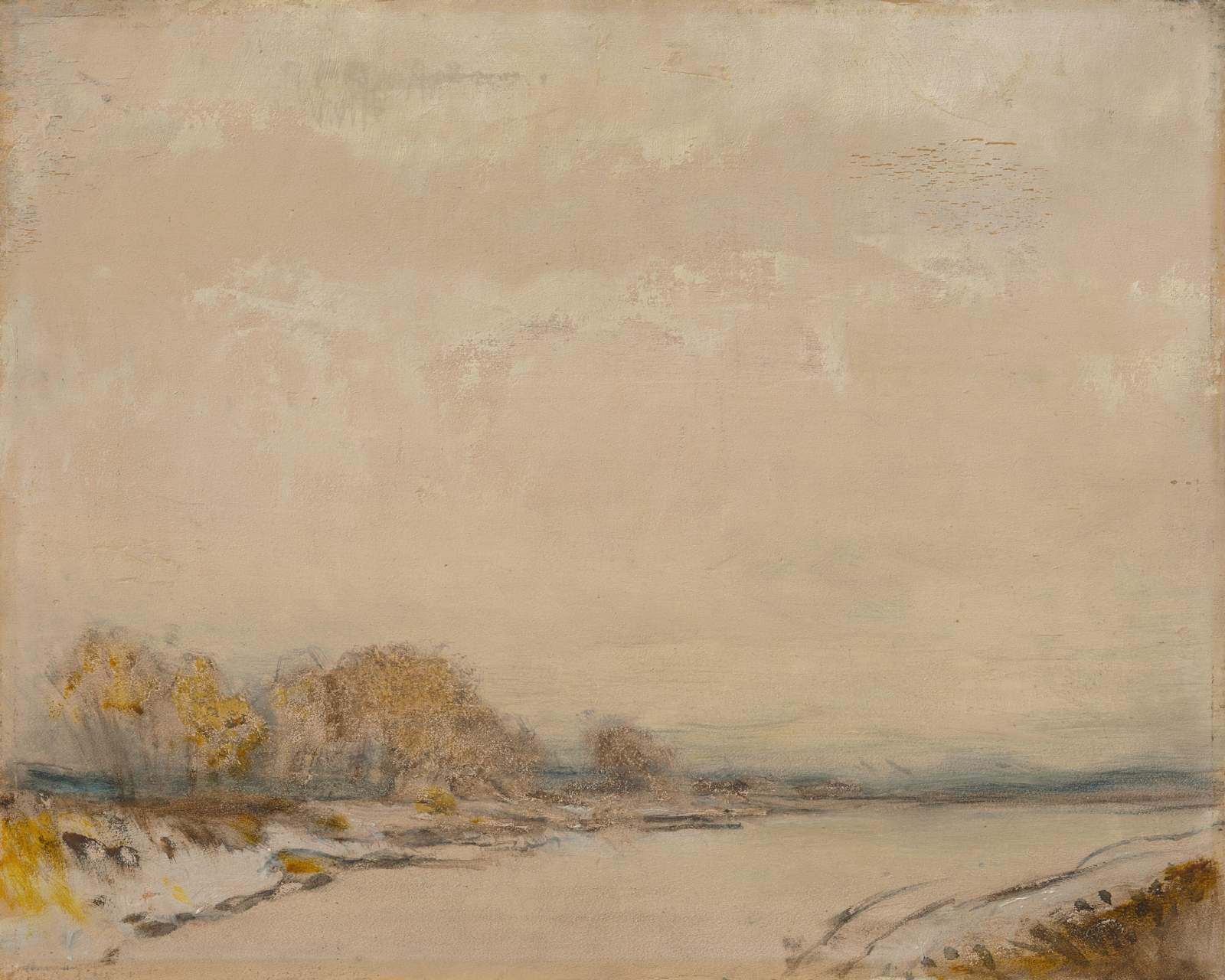 Serene Winter Landscape Impressionist Wall Art