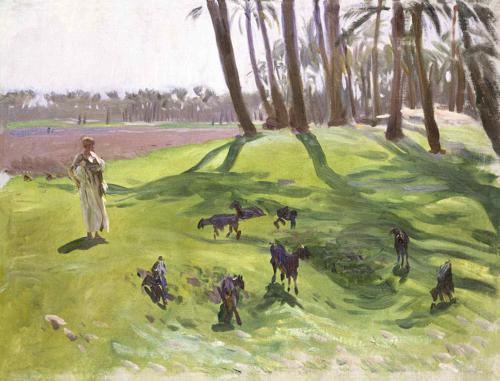 Serene Oasis Goats Wall Art