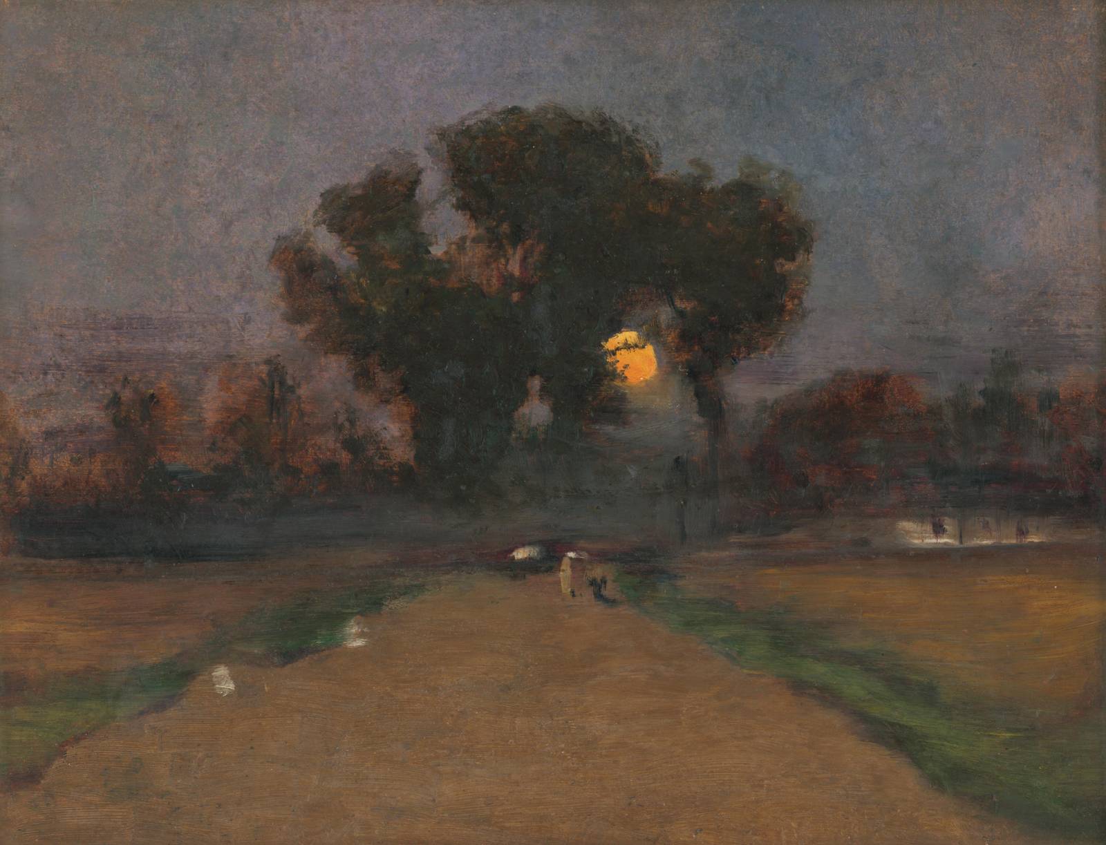 Misty Sunset Path Landscape Wall Art