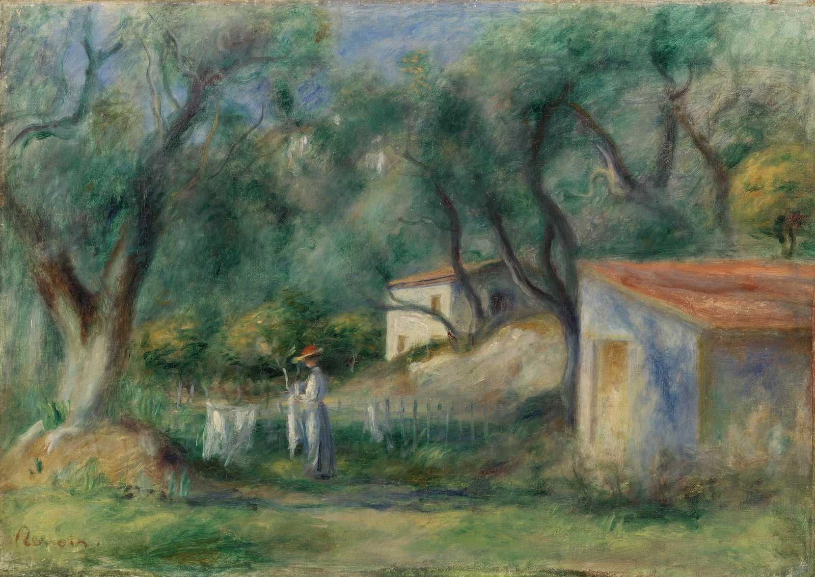 Impressionist Garden Scene Wall Art