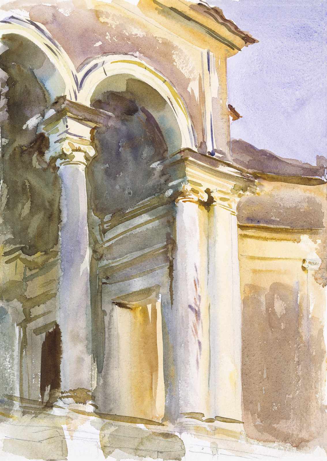 Elegant Architectural Archway Watercolor Wall Art
