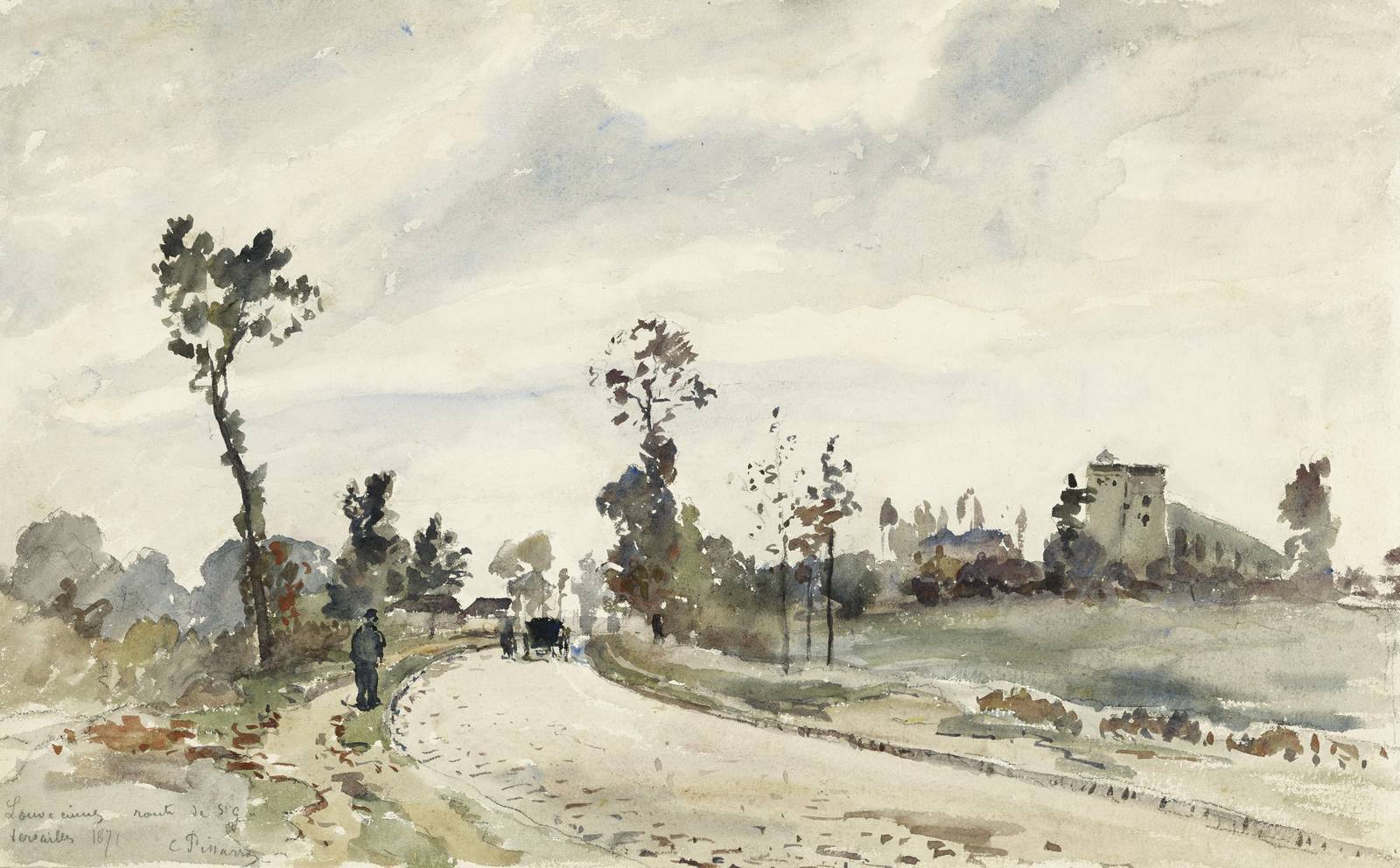 Vintage Country Road Landscape Wall Art