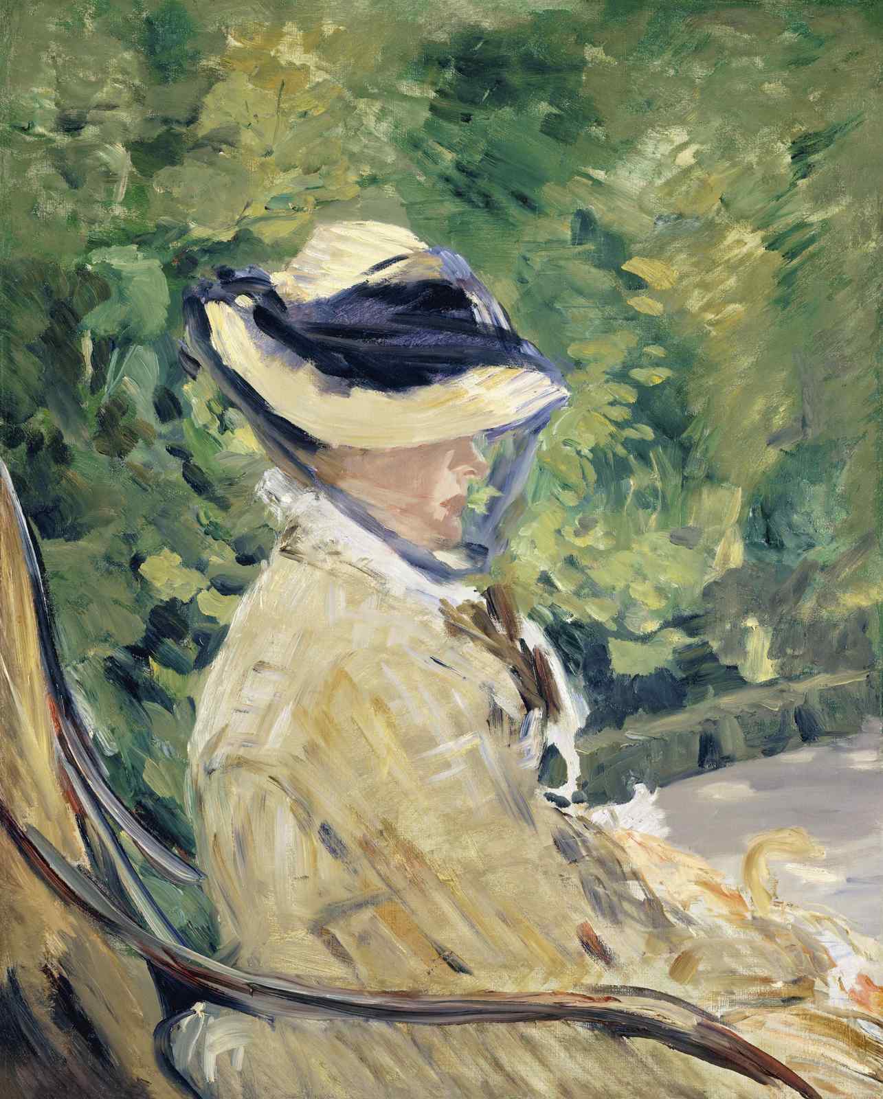 Impressionist Garden Portrait Woman Wall Art