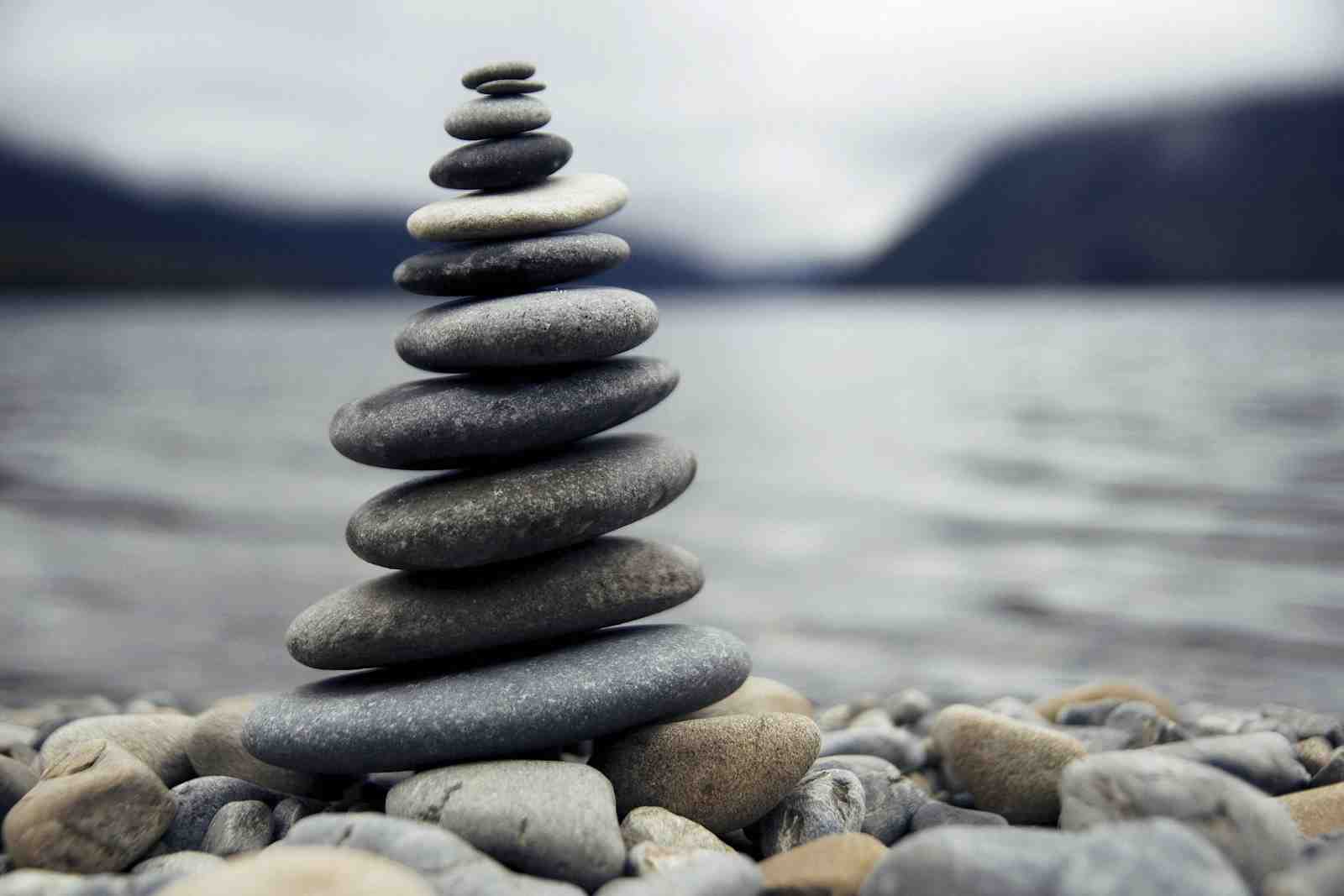 Zen Stacked Stones Serenity Wall Art