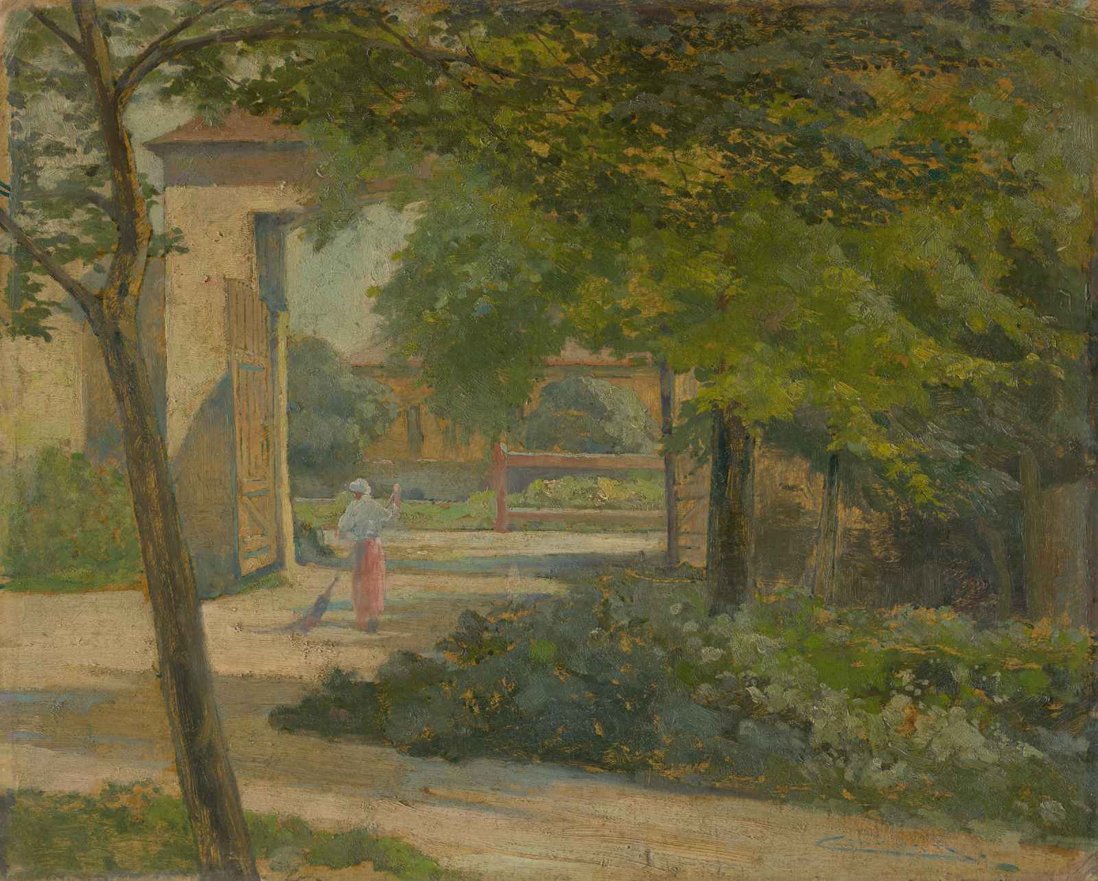 Vintage Garden Scene Wall Art