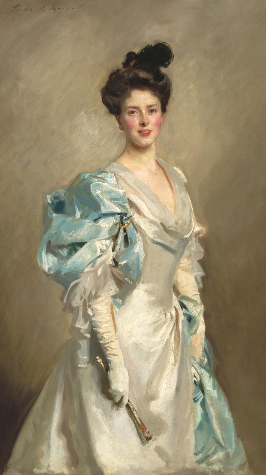Elegant Lady Portrait Impressionist Wall Art