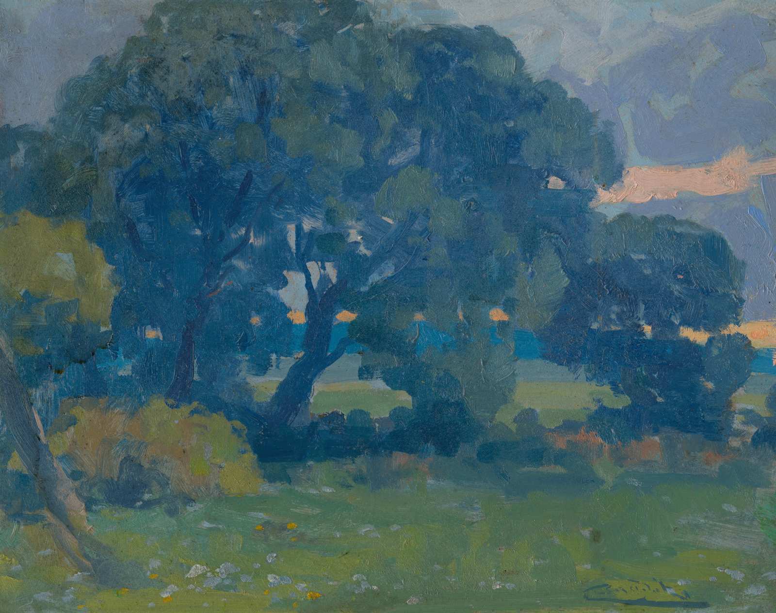 Impressionistic Landscape Trees Wall Art