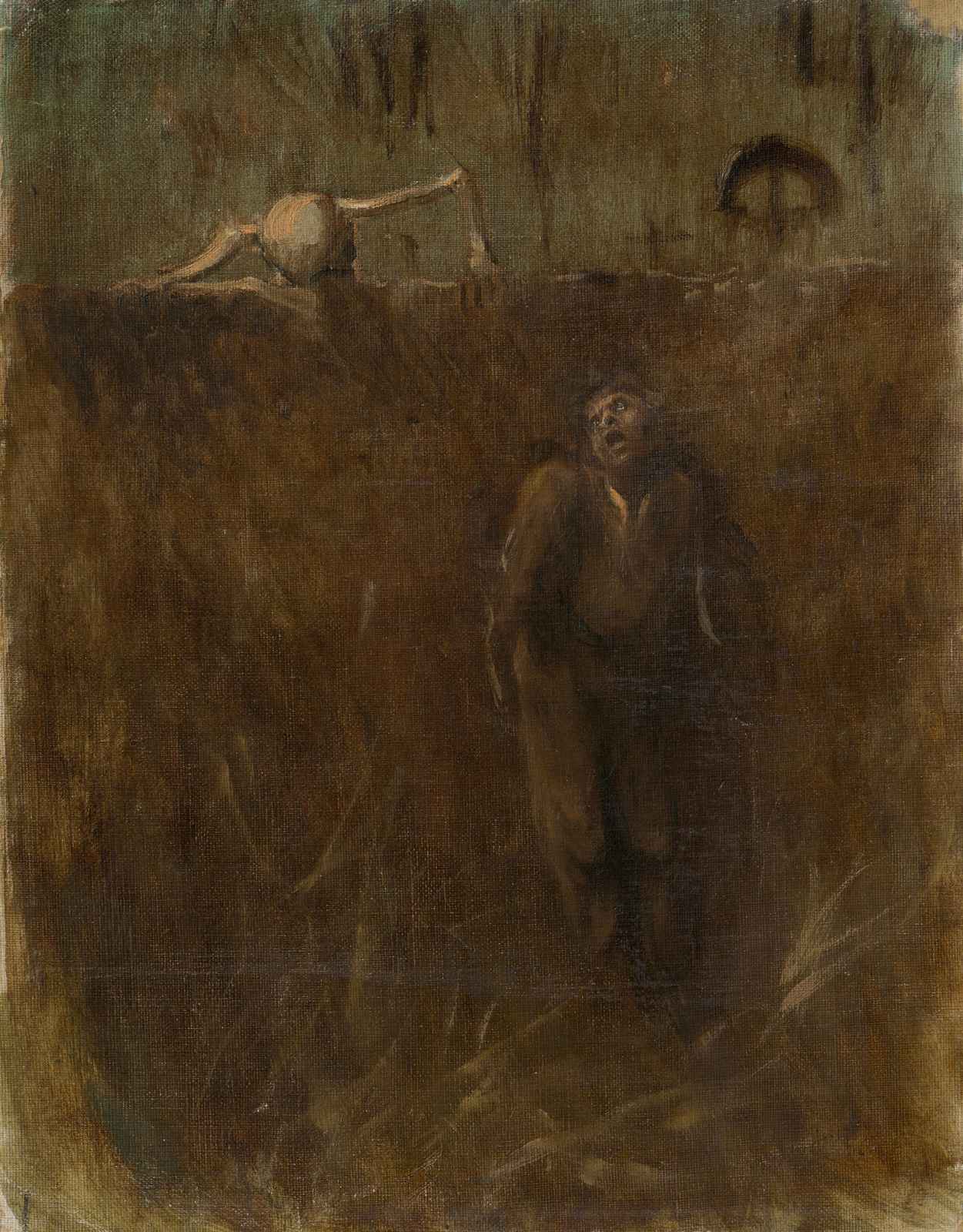 Haunting Figure in Field Wall Art