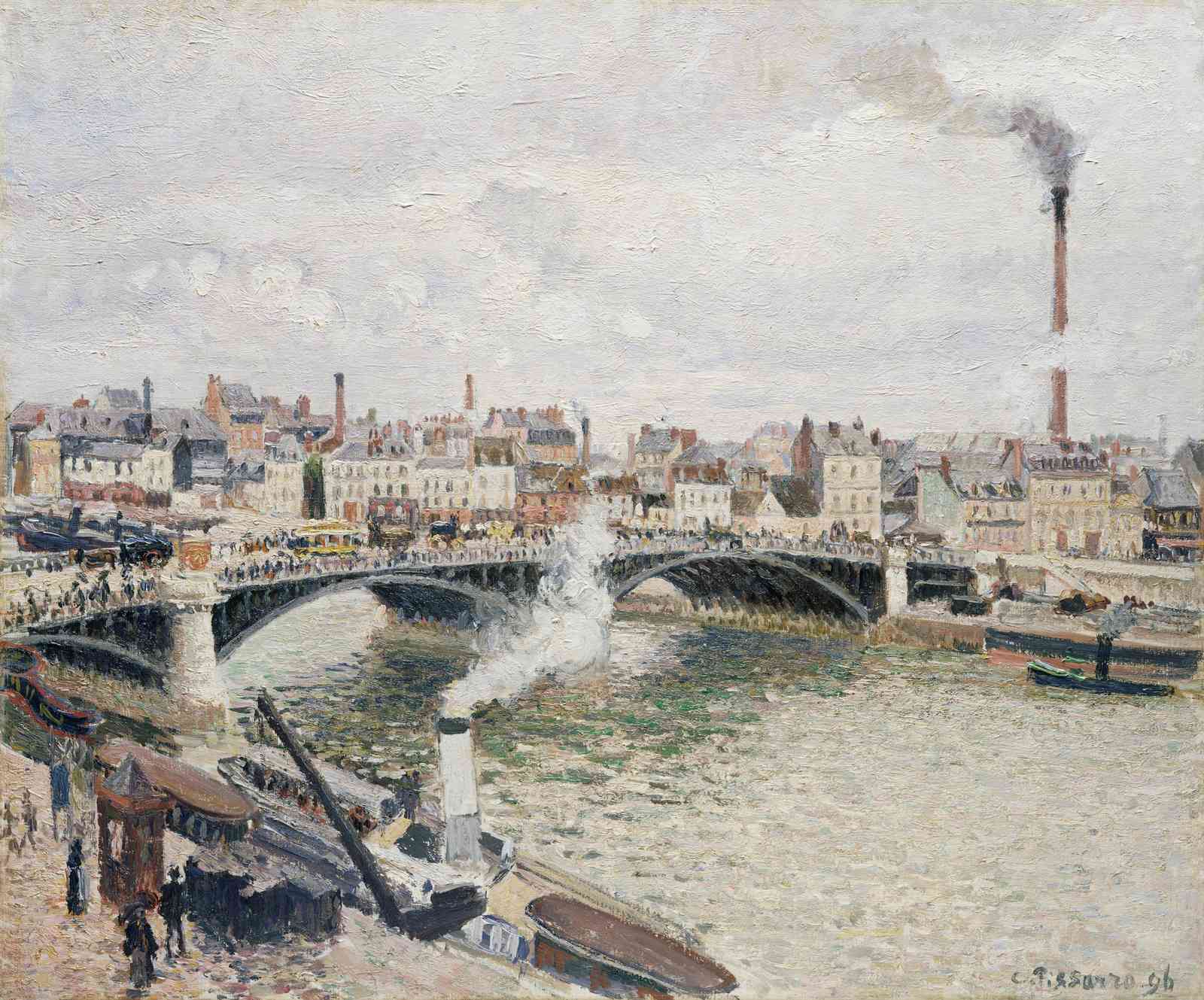 Impressionist Bridge Paris Cityscape Wall Art