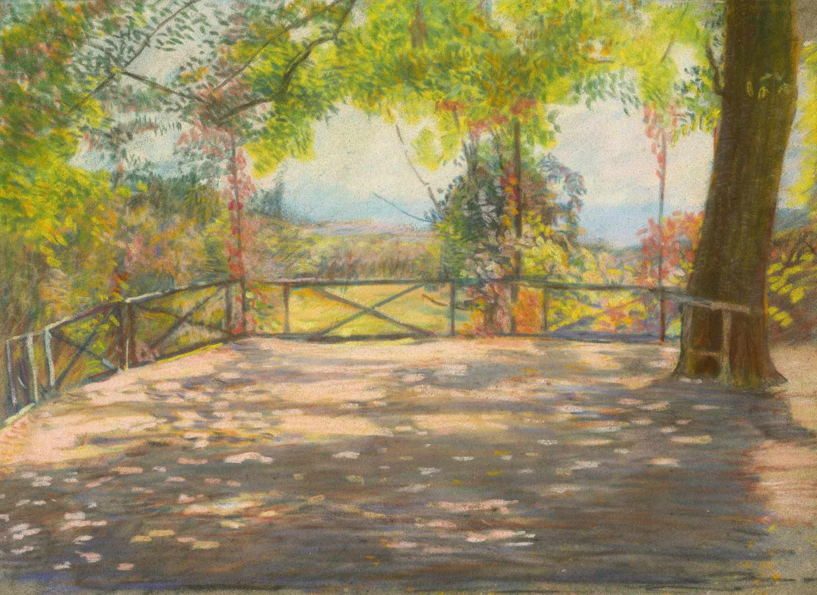 Serene Garden View Landscape Wall Art