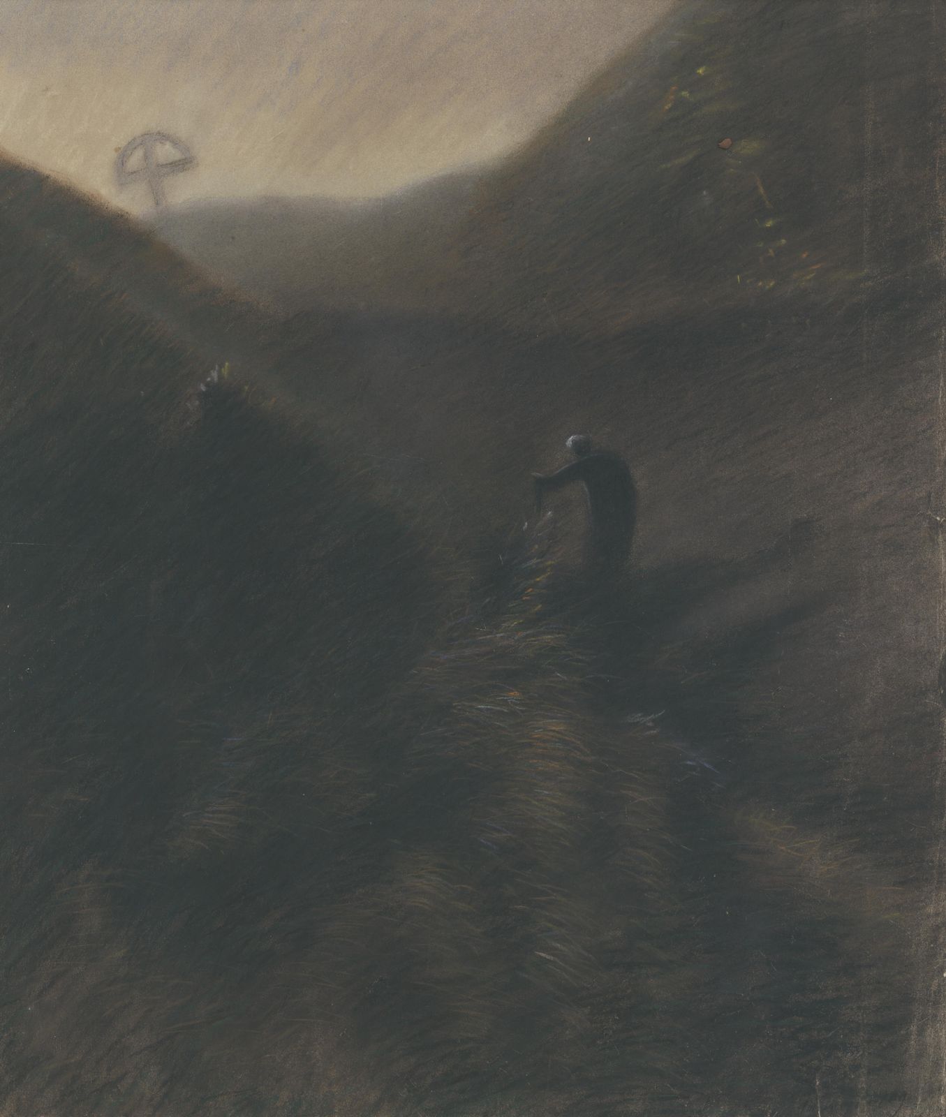 Mysterious Figure Landscape Wall Art
