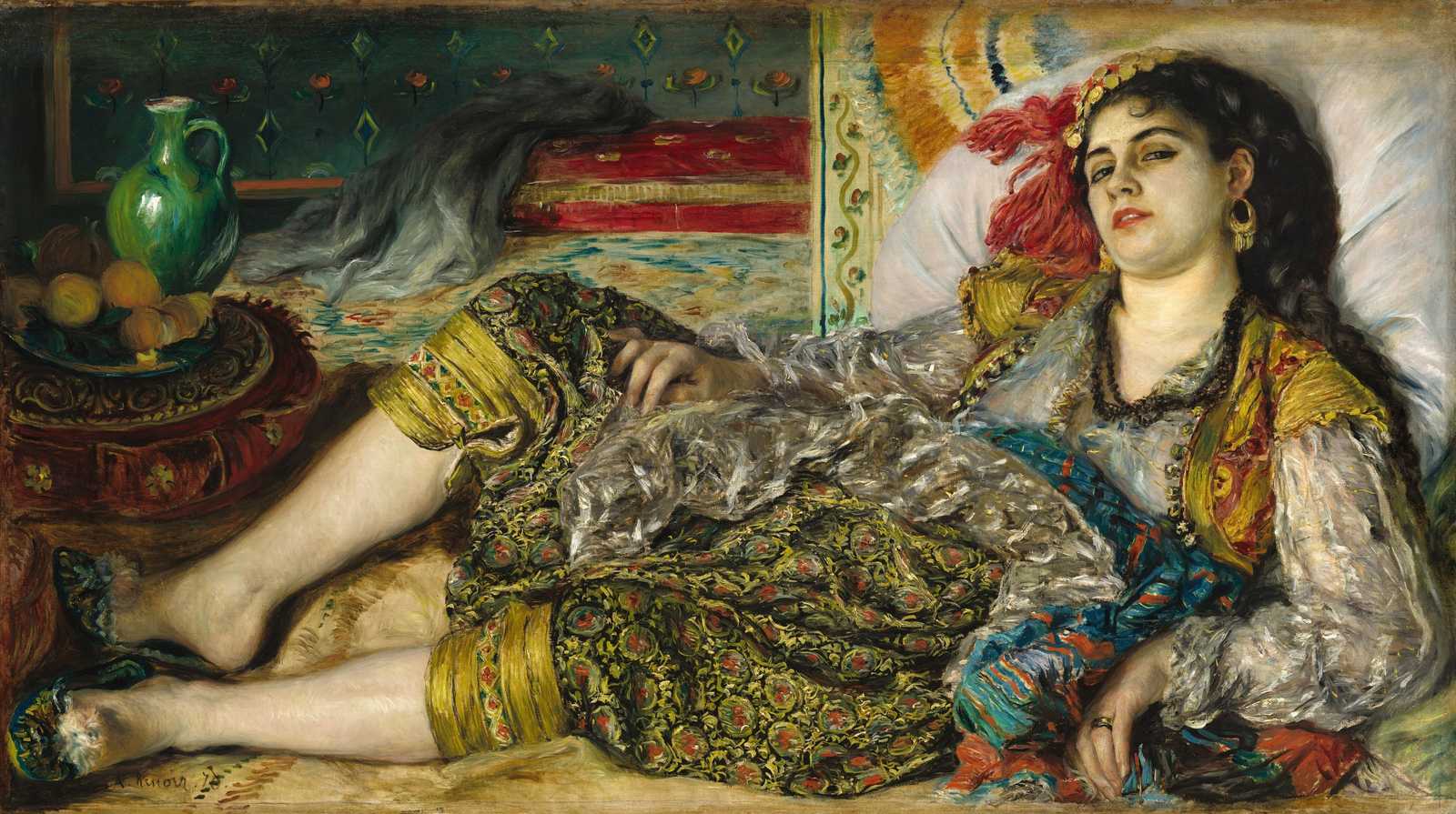 Exotic Oriental Woman Wall Art - Art Nouveau