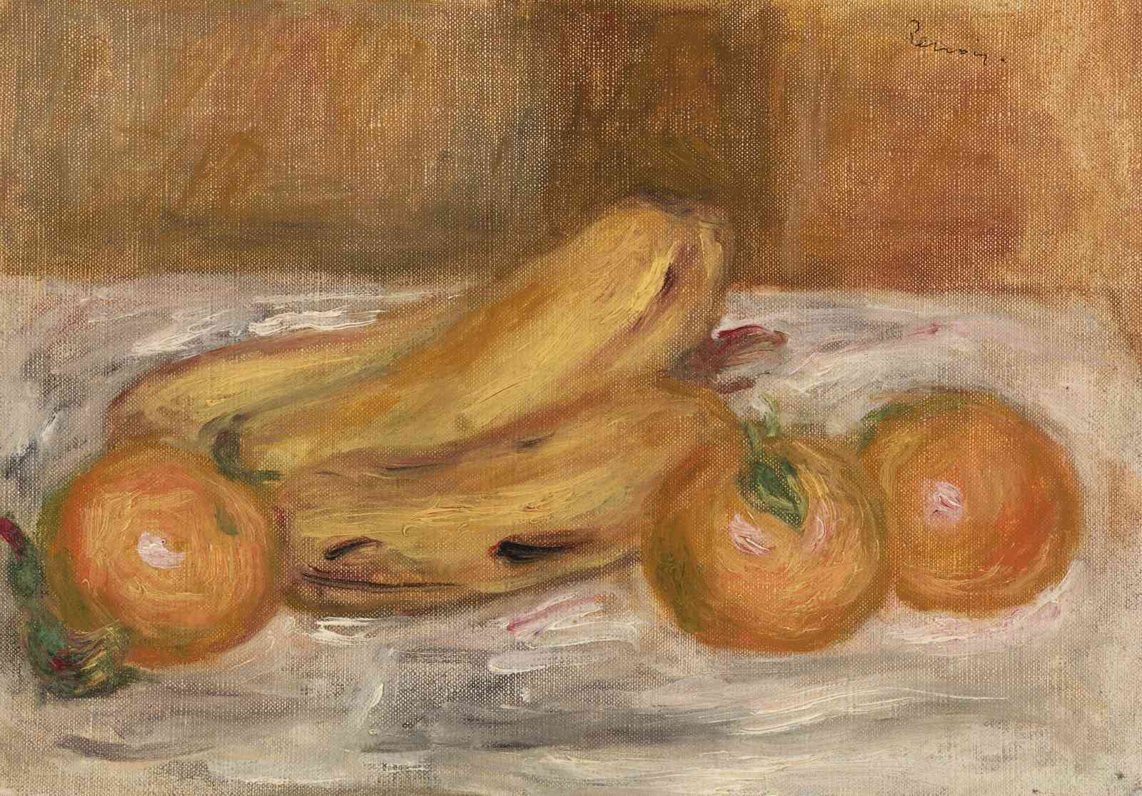 Impressionist Fruit Bananas & Oranges Wall Art