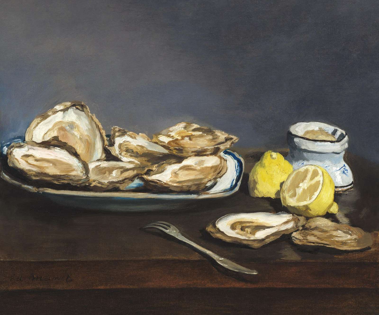 Still Life Oysters & Lemons Wall Art