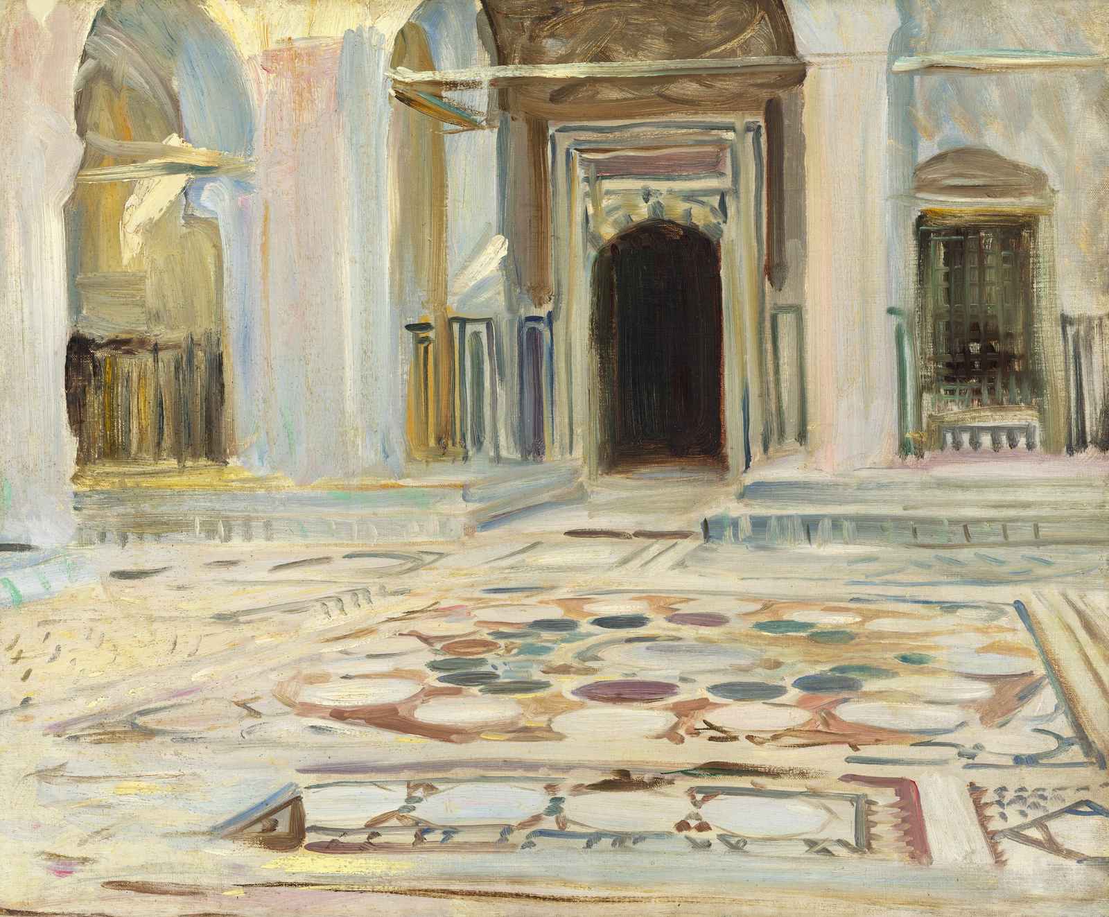 Impressionist Courtyard Doorway Wall Art