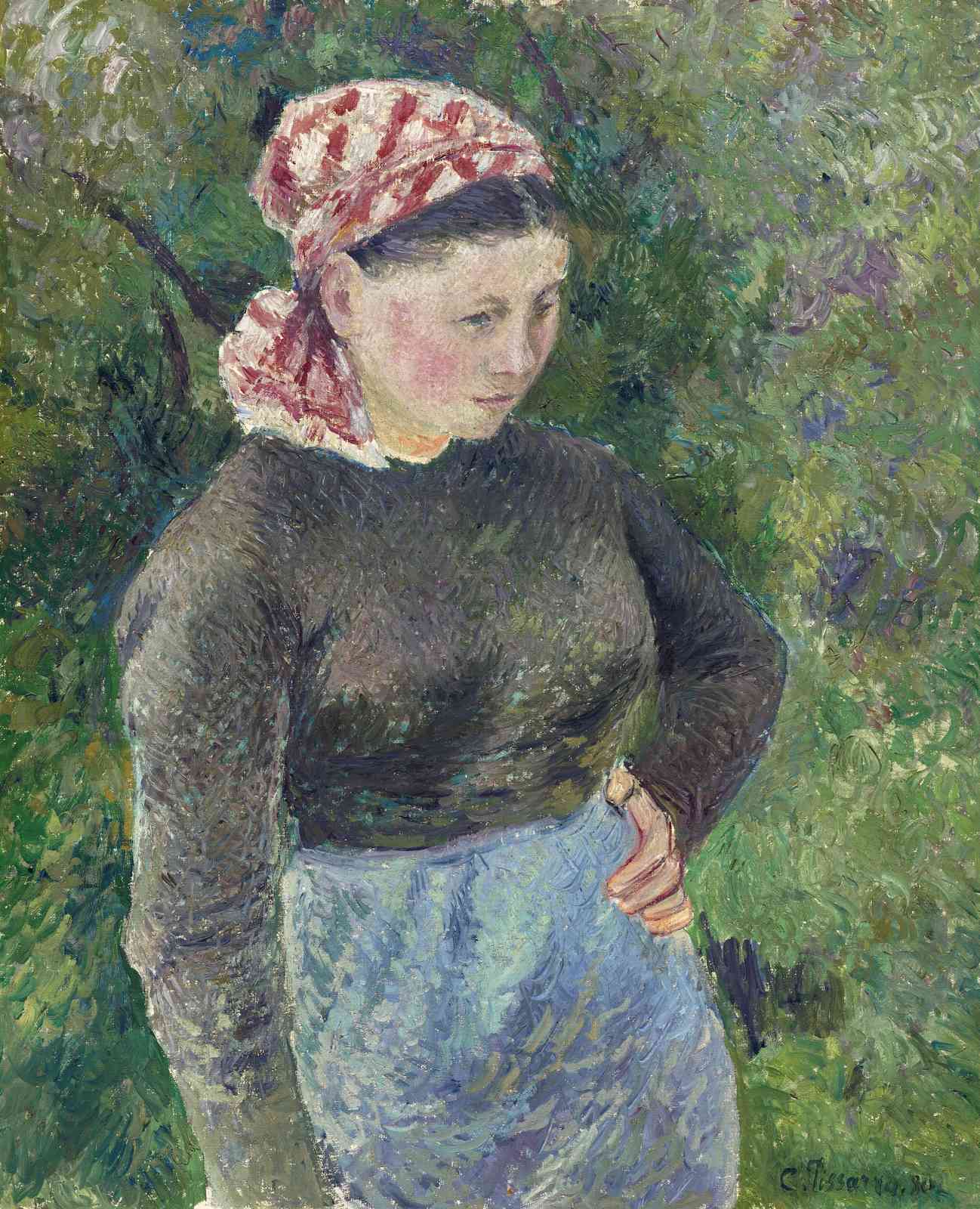 Impressionist Woman in Garden Wall Art
