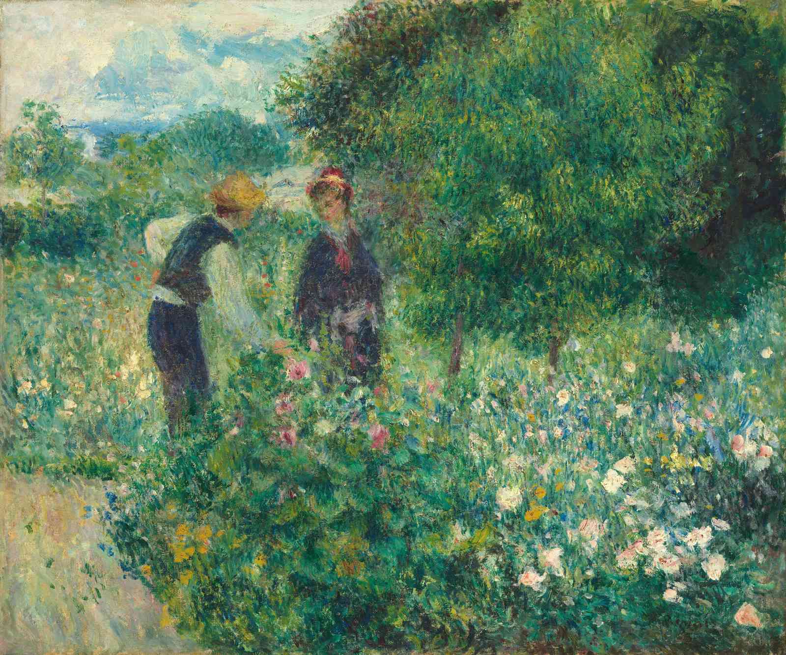 Impressionist Garden Scene Wall Art