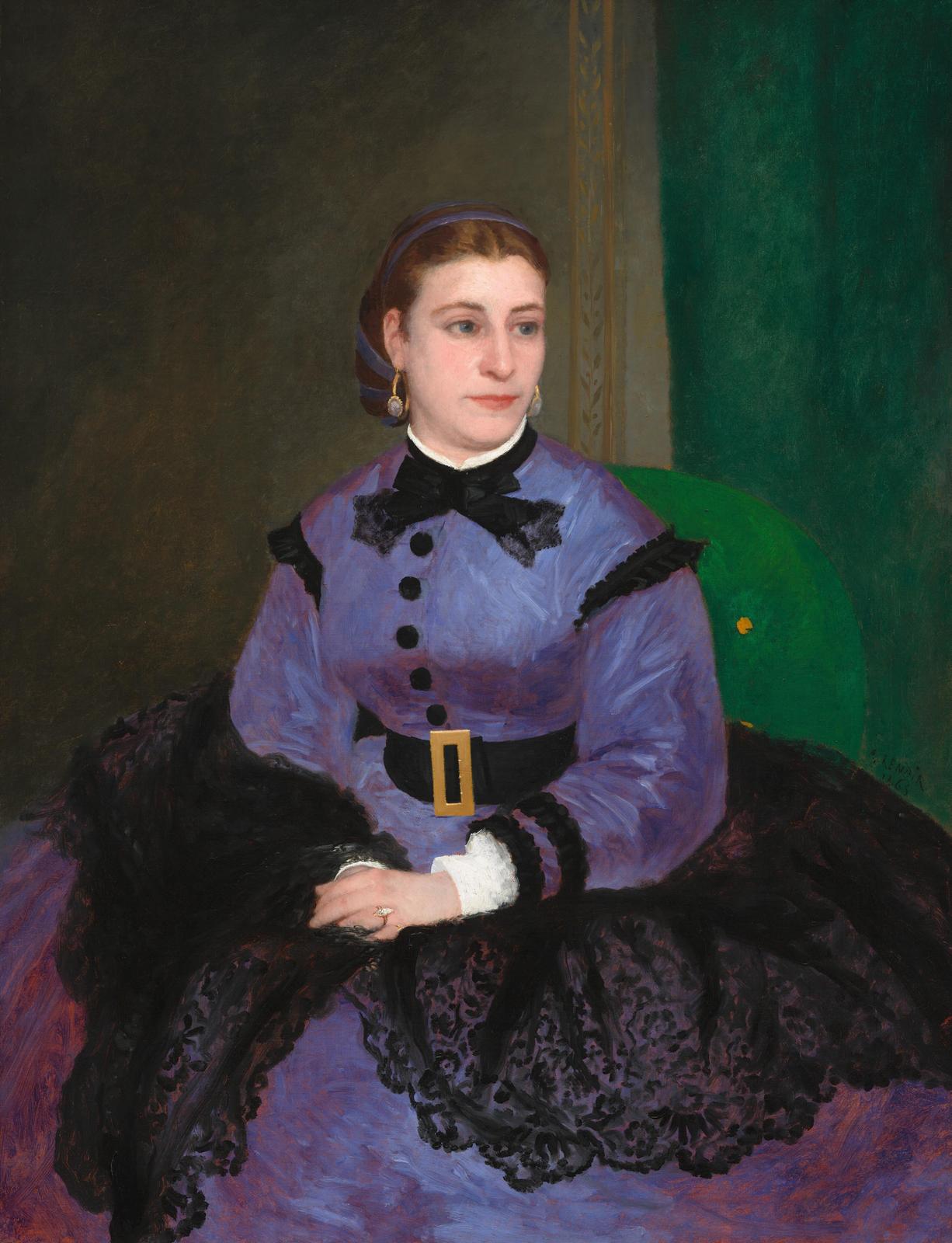 Elegant Violet Lady Portrait Wall Art