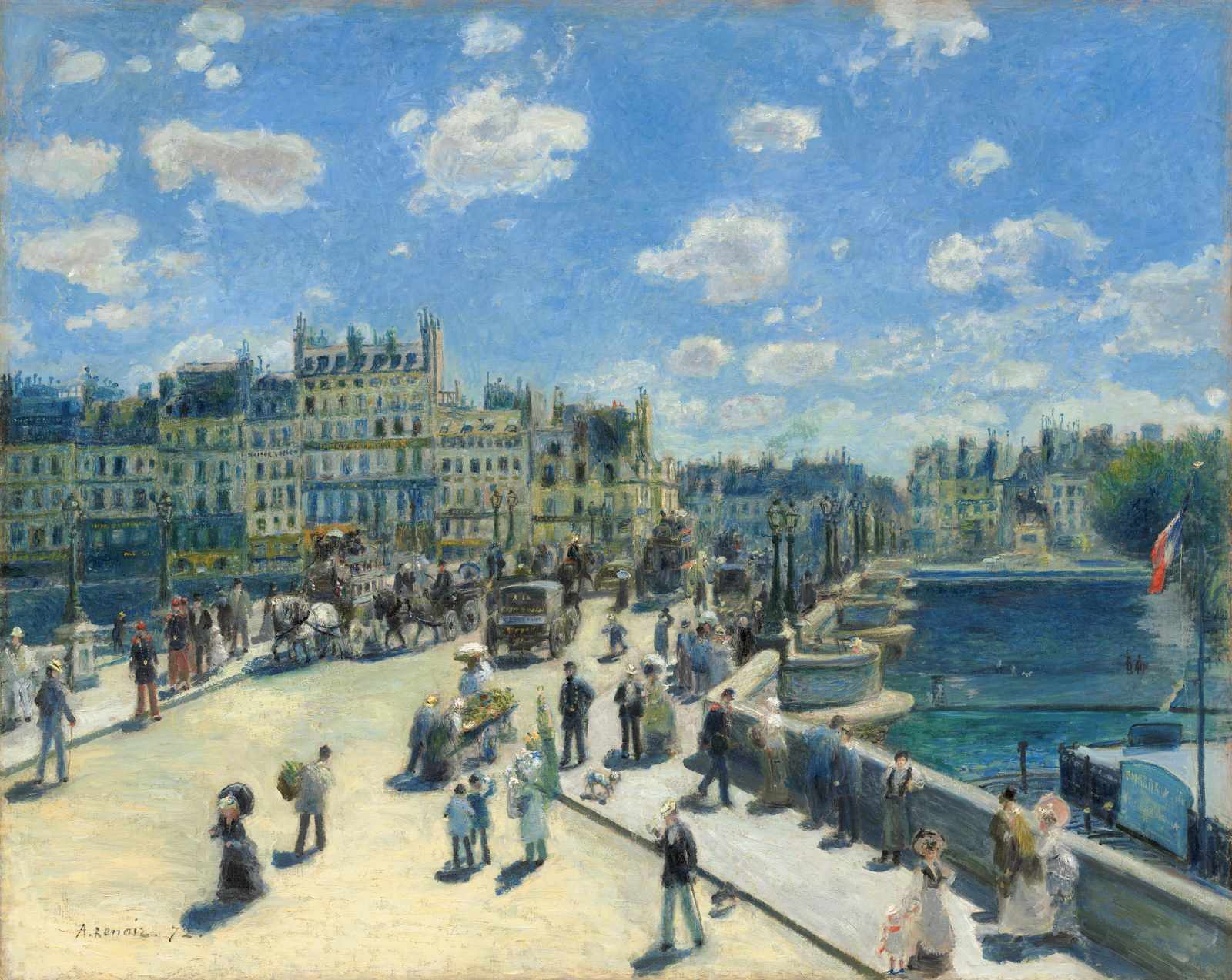 Parisian Bridge Scene Impressionist Wall Art