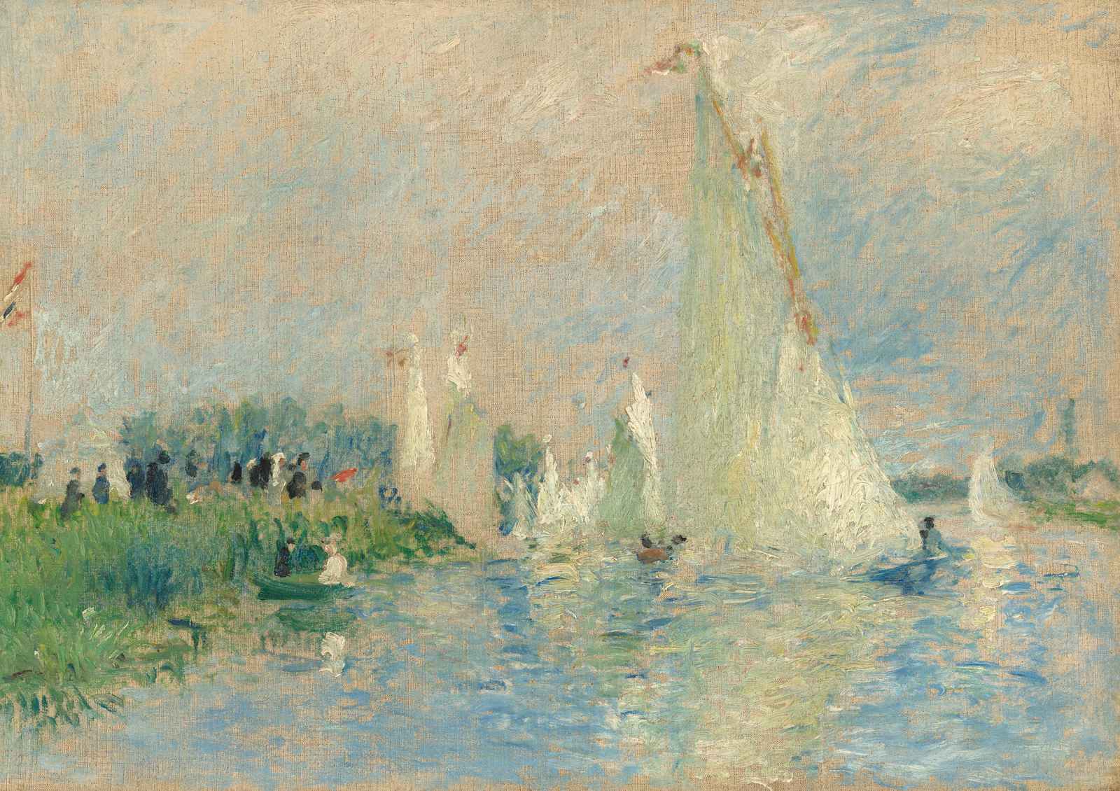 Impressionist Sailboats on Water Wall Art