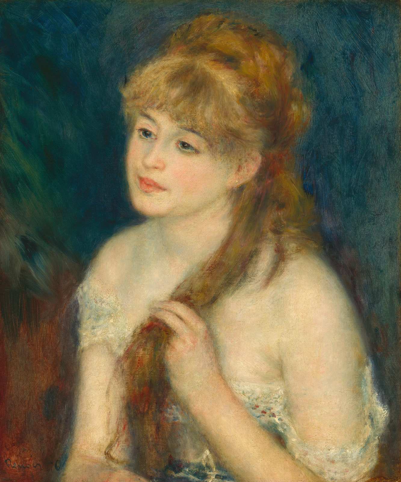 Renoir's Girl Braiding Hair Wall Art