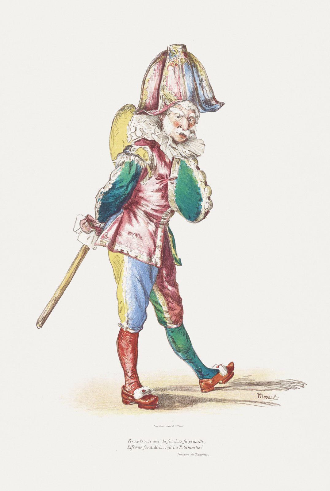Vintage Polichinelle Character Wall Art