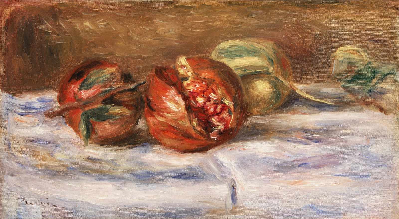 Impressionist Pomegranate Still Life Wall Art
