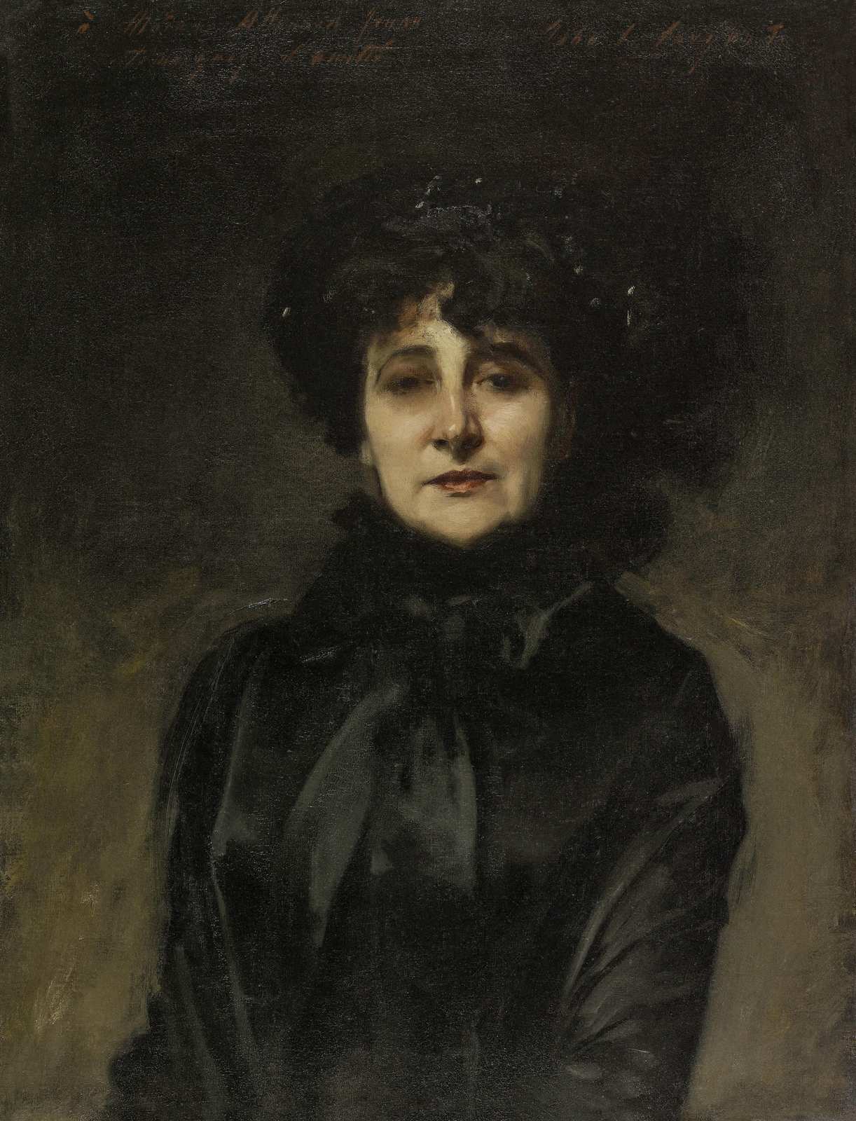Elegant Woman Portrait Antique Wall Art