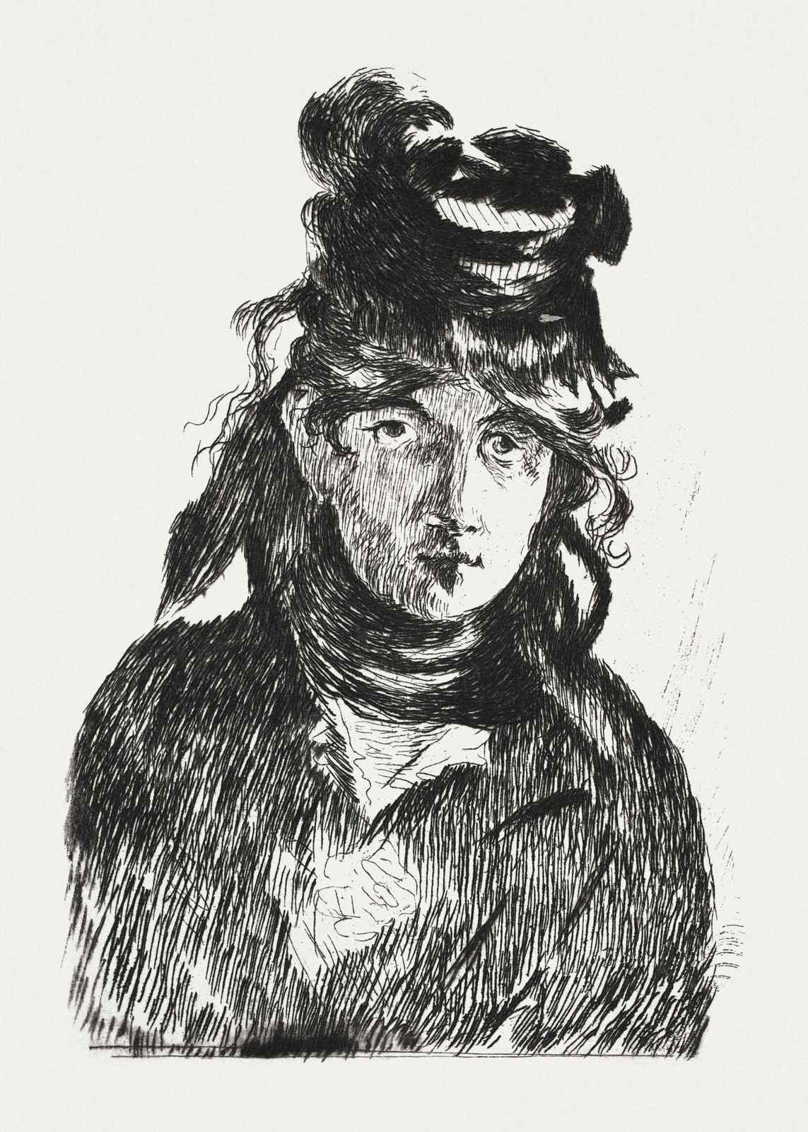 Dramatic Portrait Sketch Wall Art