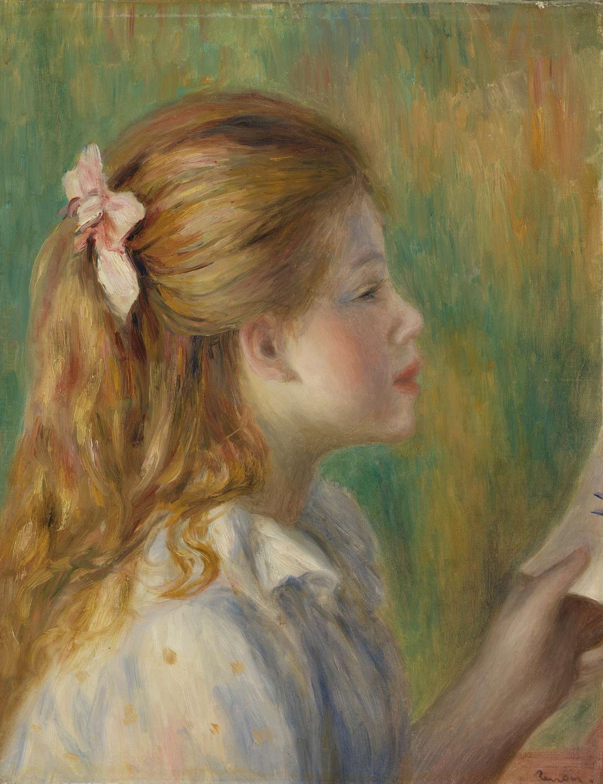 Girl with Flower Hair Elegant Wall Art