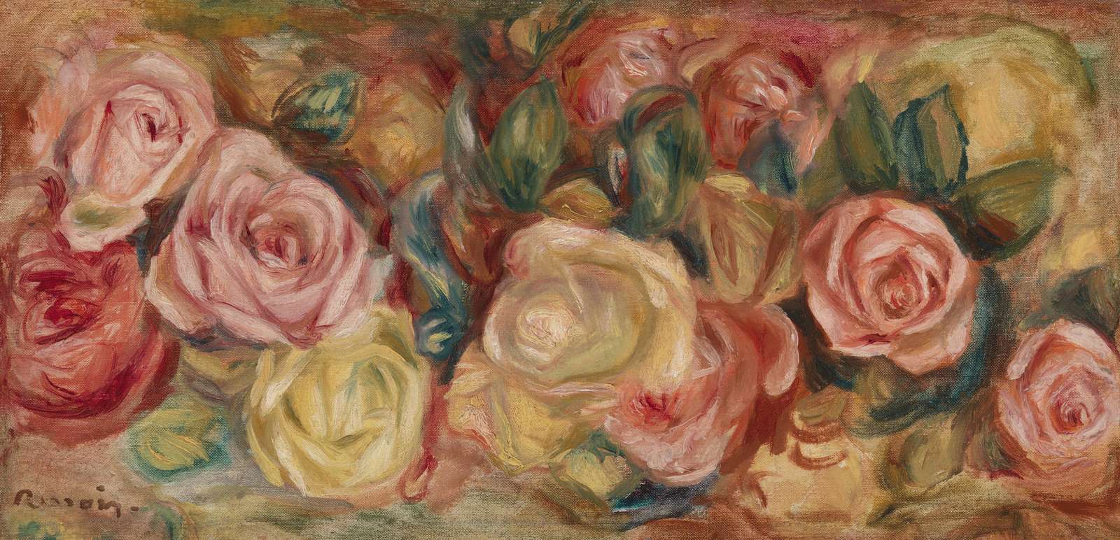 Impressionist Roses Floral Wall Art Wall Art