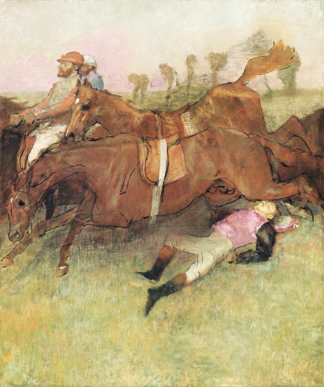 The Jockey Down Horse Racing Wall Art