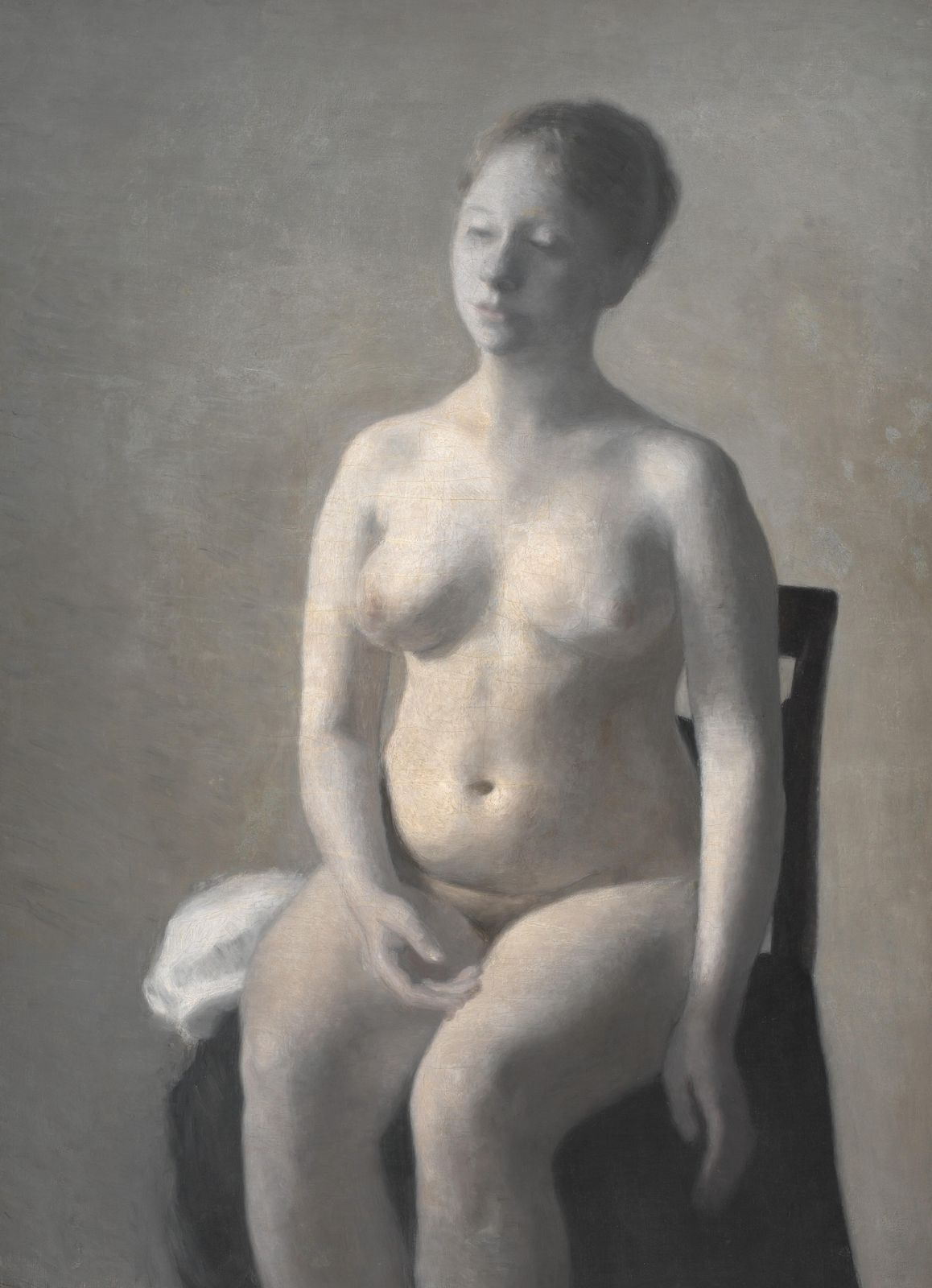 Serene Nude Woman Portrait Wall Art