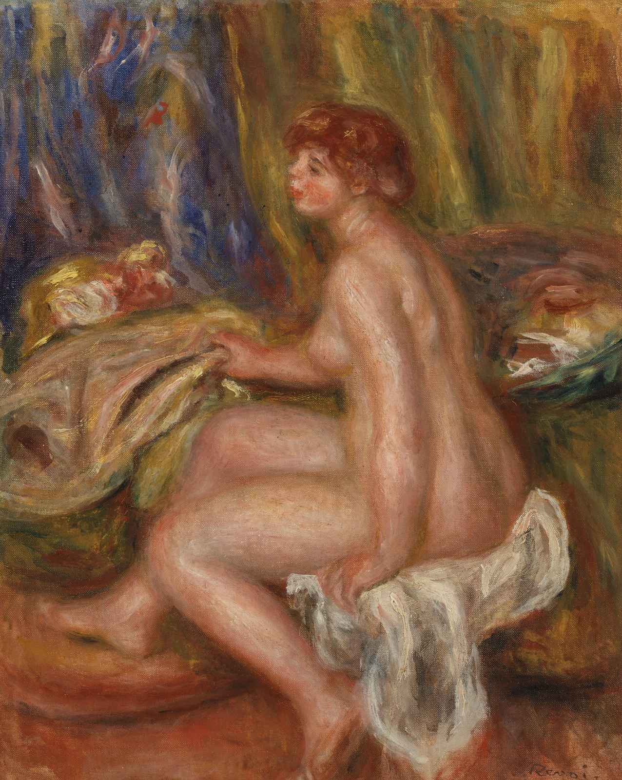 Renoir's Nude Seated Impressionist Wall Art